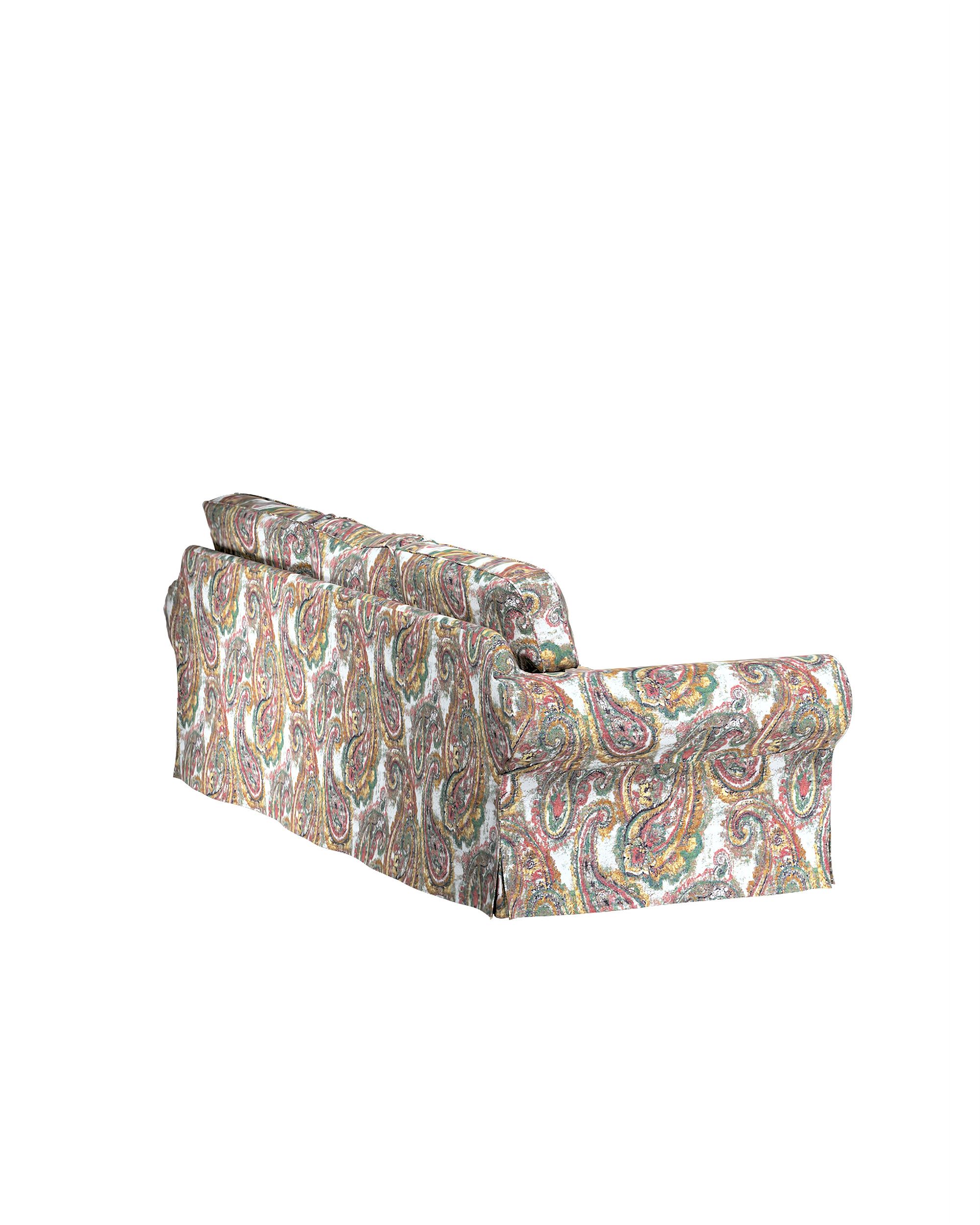 Ektorp 3-seater sofa bed cover (for model on sale in Ikea since 2013) product colour multicolour fabric structured, patterned (hover)