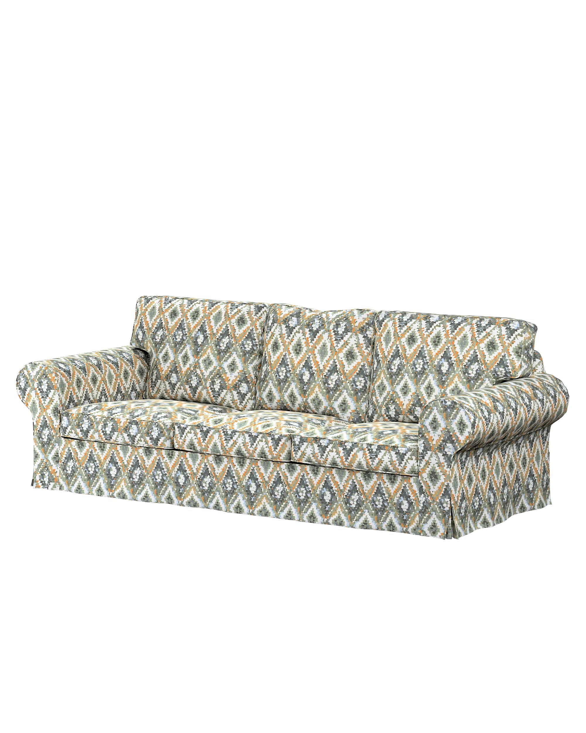 Ektorp 3-seater sofa bed cover (for model on sale in Ikea since 2013) product colour blue fabric structured, patterned