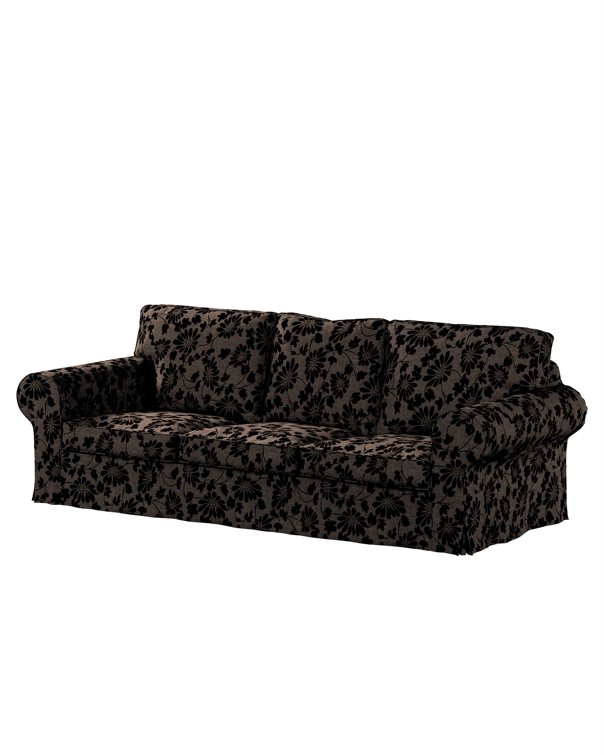 Ektorp 3-seater sofa bed cover (for model on sale in Ikea since 2013) product colour brown fabric structured, patterned