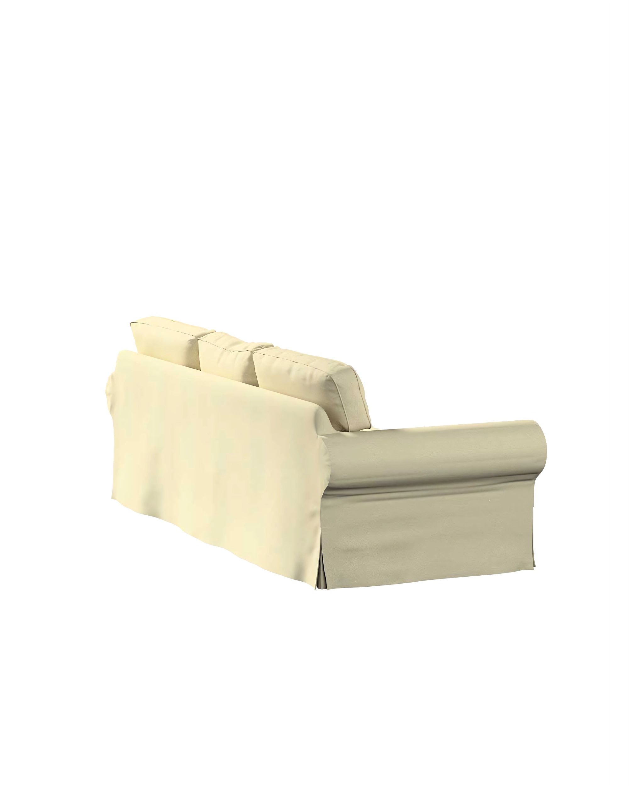 Ektorp 3-seater sofa bed cover (for model on sale in Ikea since 2013) product colour ecru fabric gloss, velvet (hover)