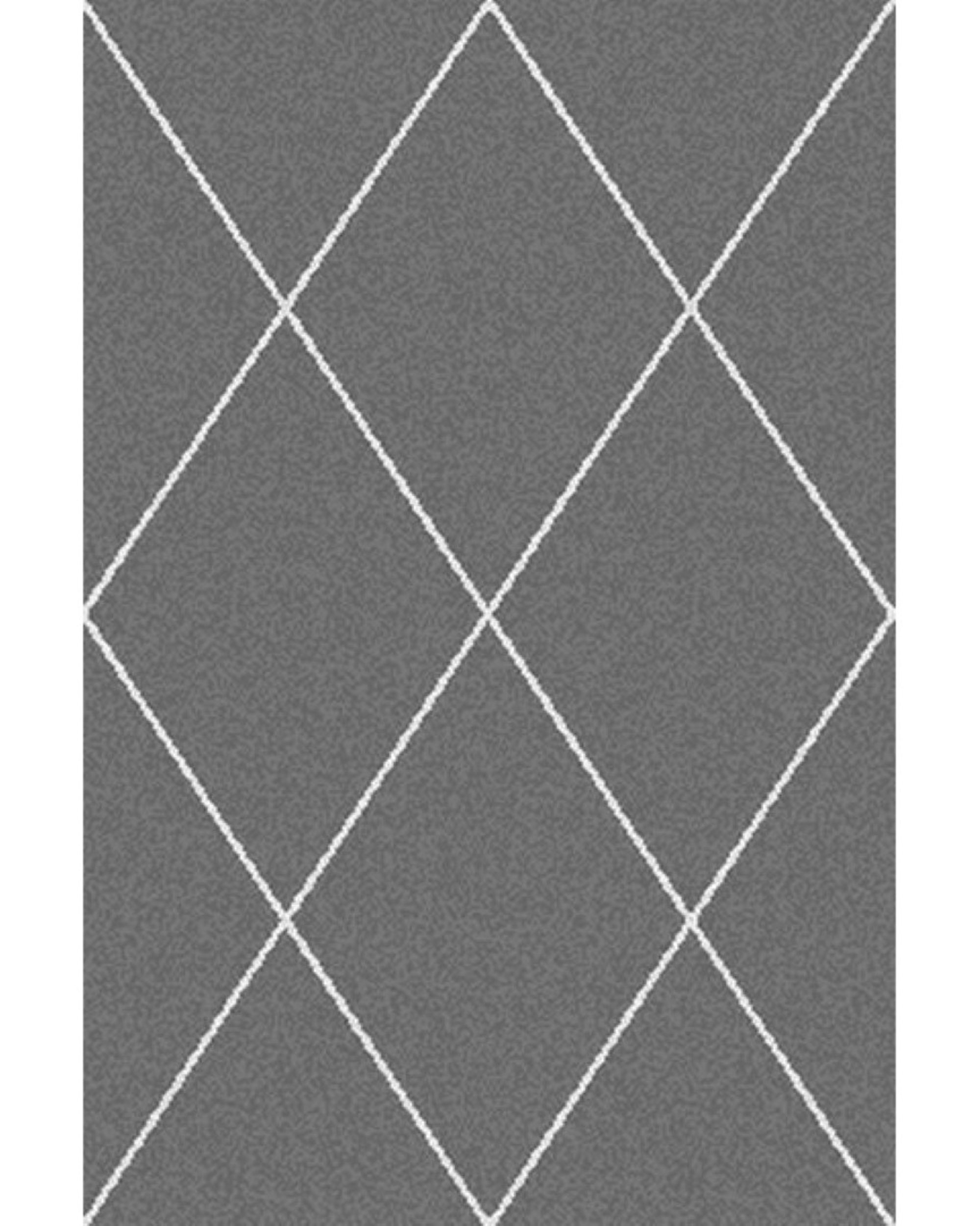 Royal Diamonds Dark Grey/Cream Area Rug 160x230cm