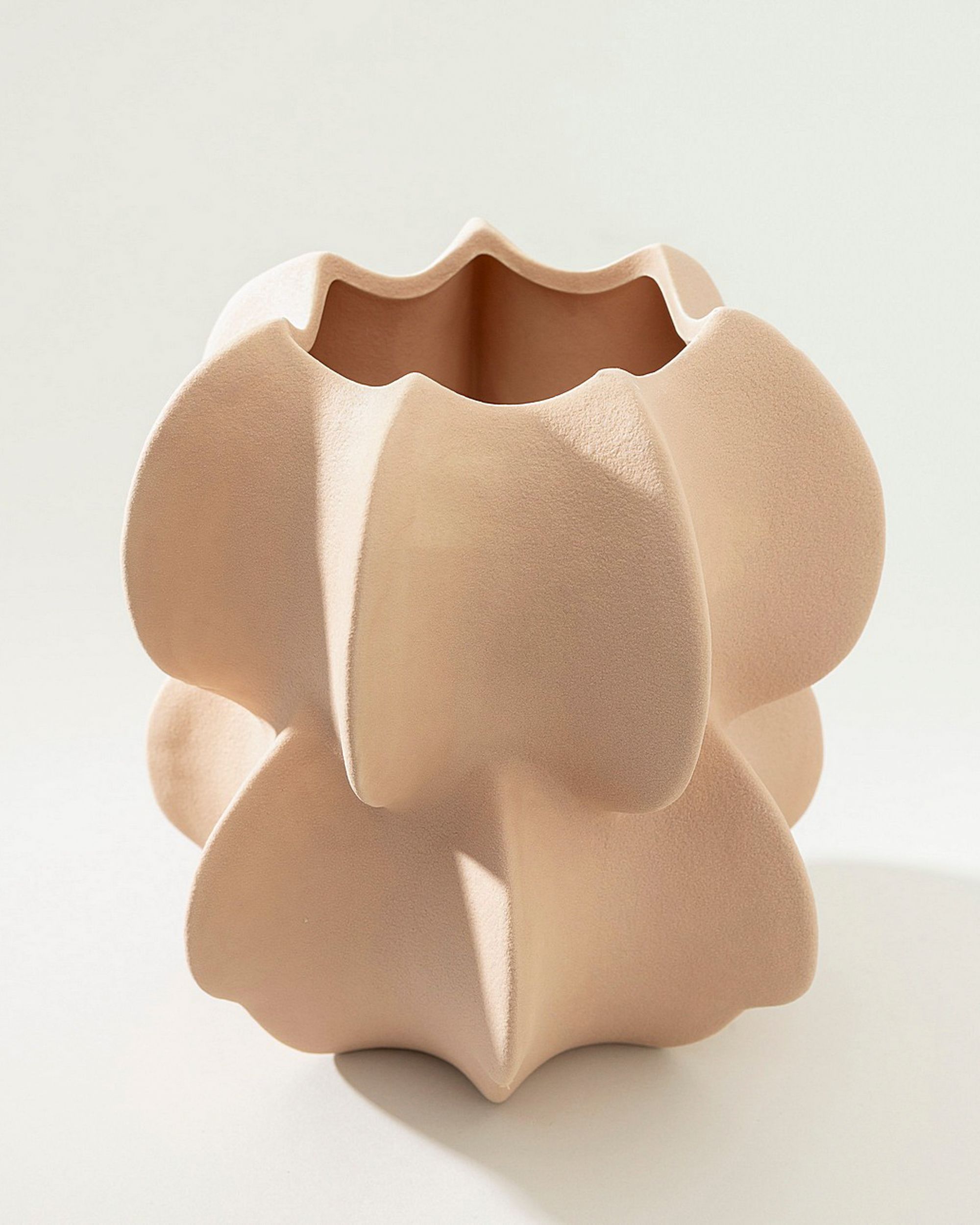 Stoneware vase Petal Pink I 20x21 cm