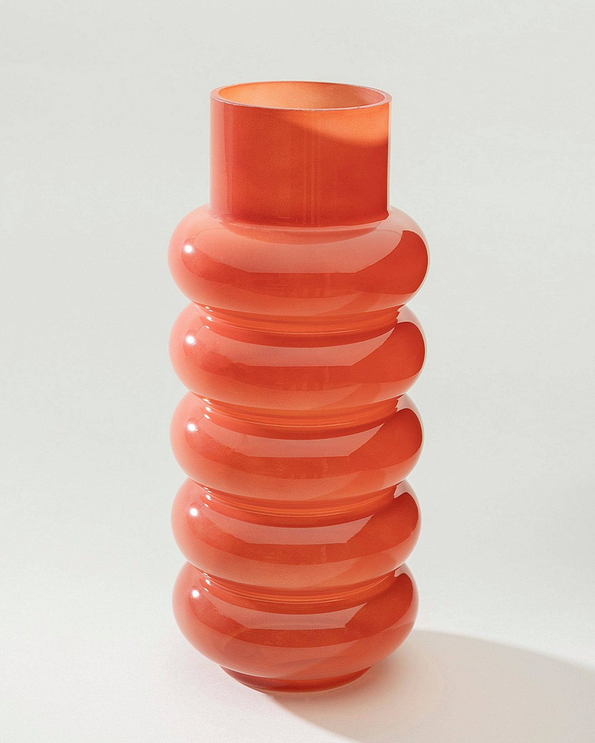 Glass vase Rosso 15x35 cm