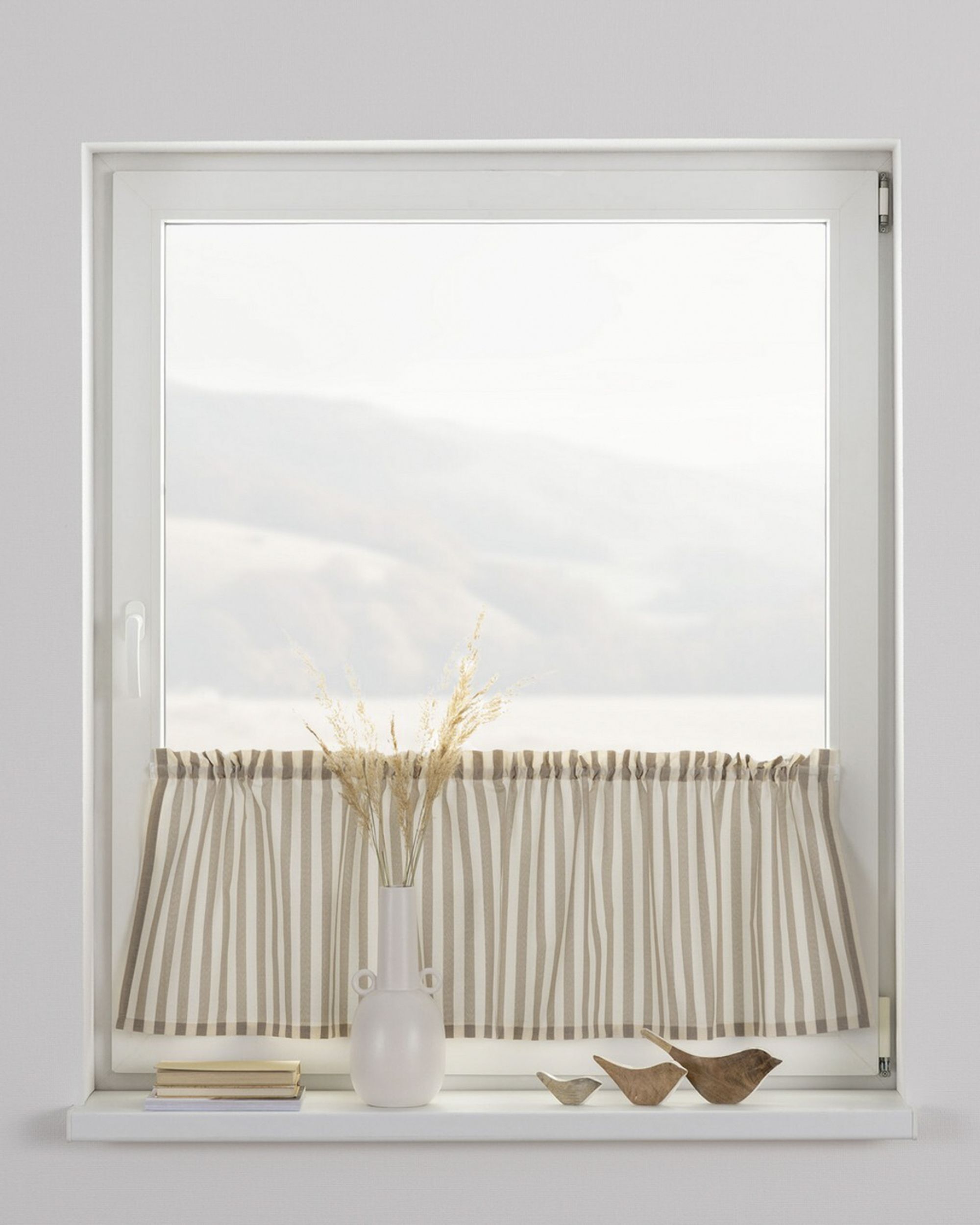 Slot valance product colour beige fabric patterned
