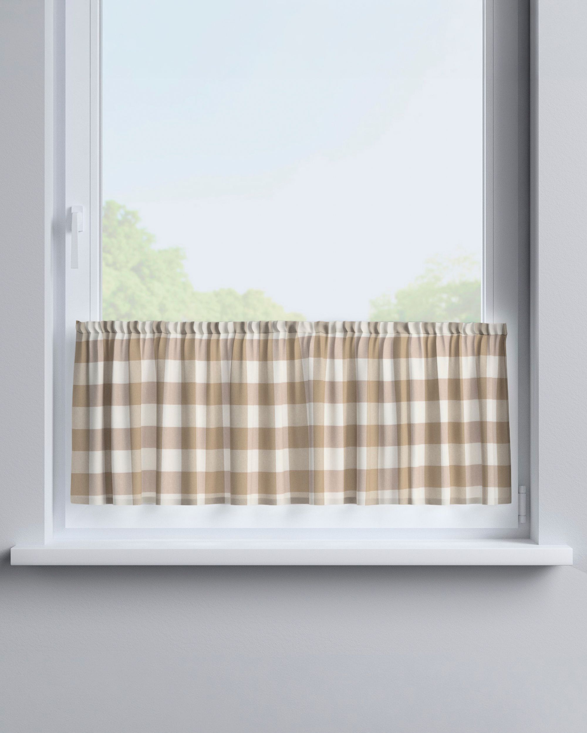 Slot valance product colour beige fabric patterned (hover)