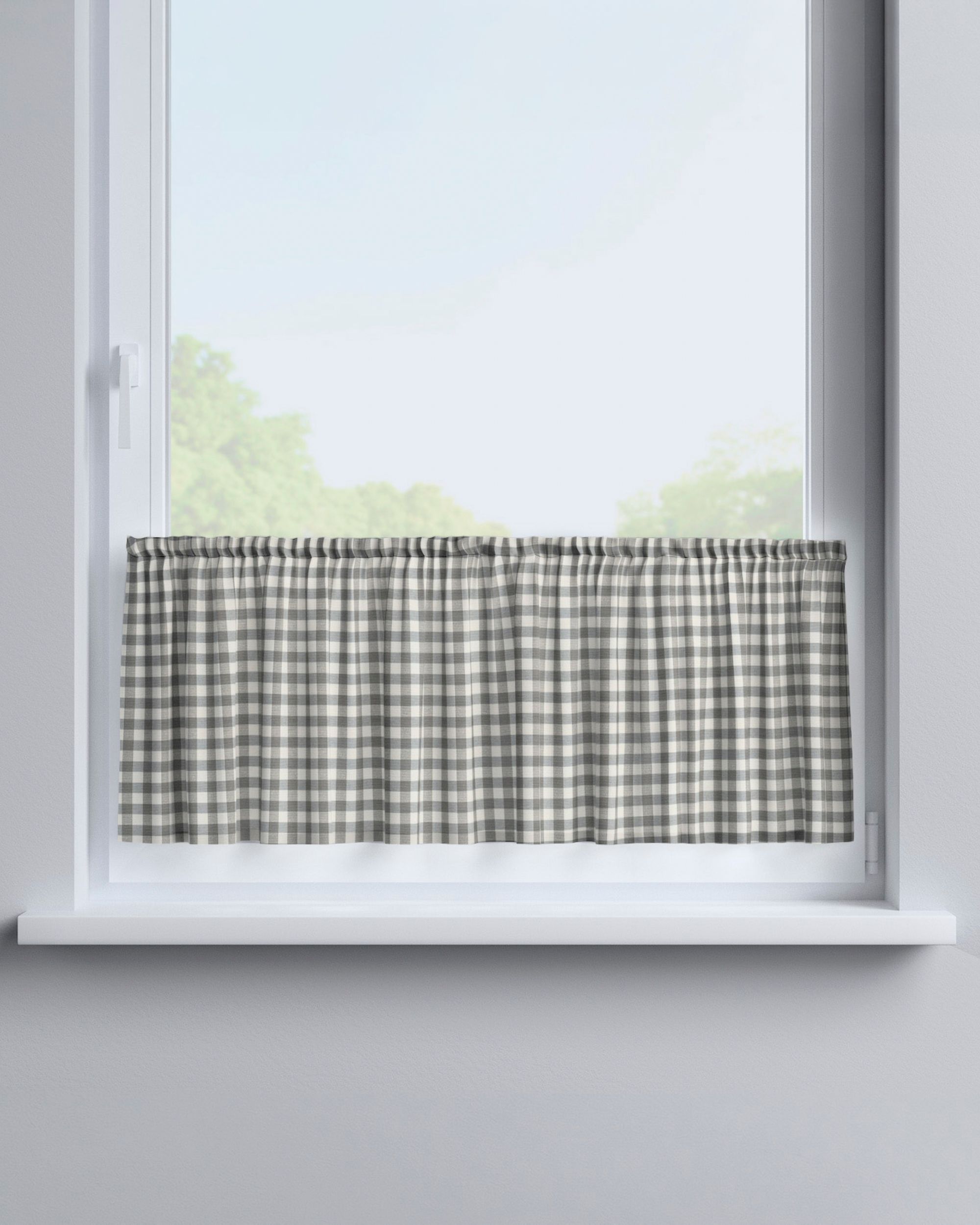 Slot valance product colour grey fabric patterned (hover)