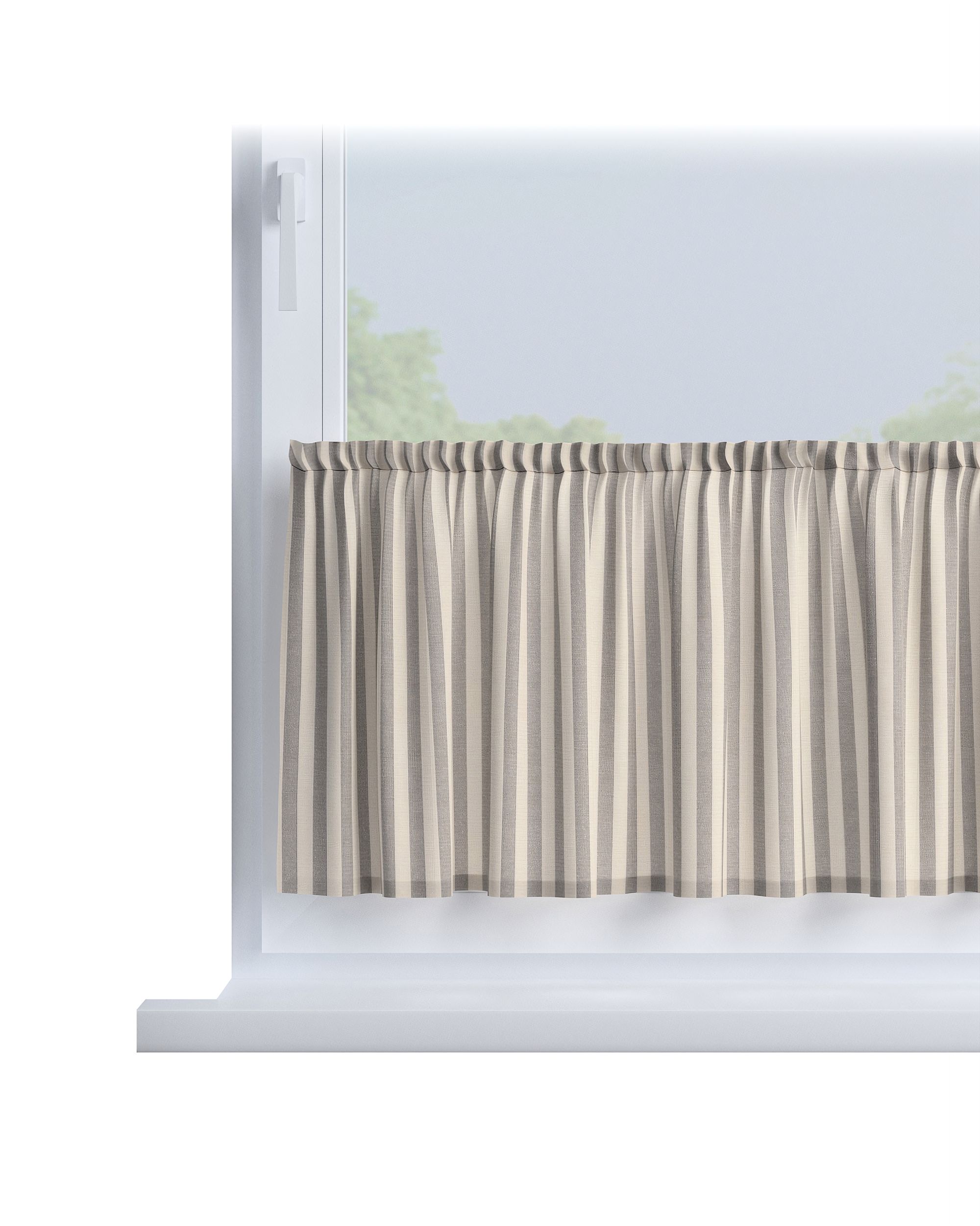 Slot valance product colour grey fabric patterned