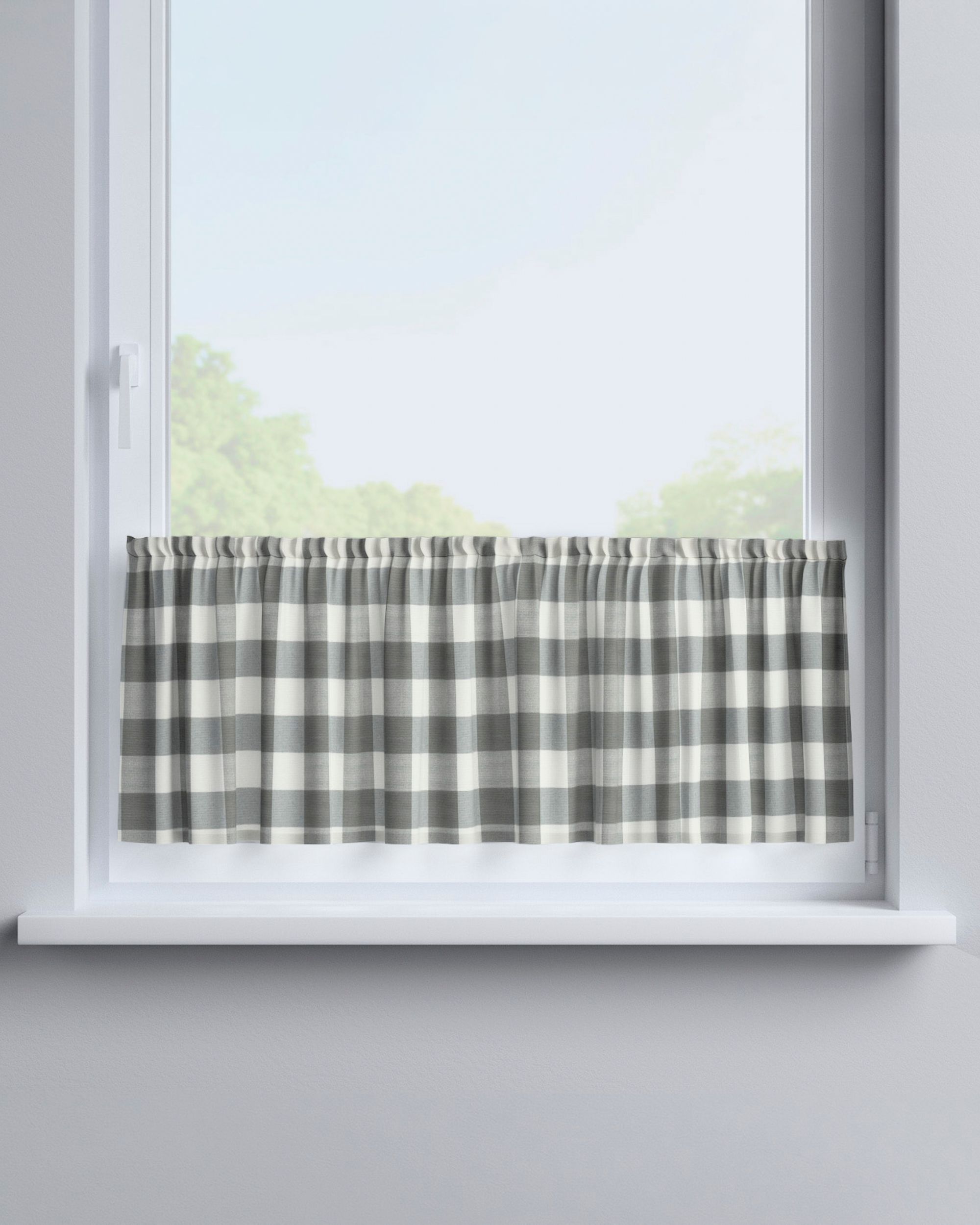 Slot valance product colour grey fabric patterned (hover)