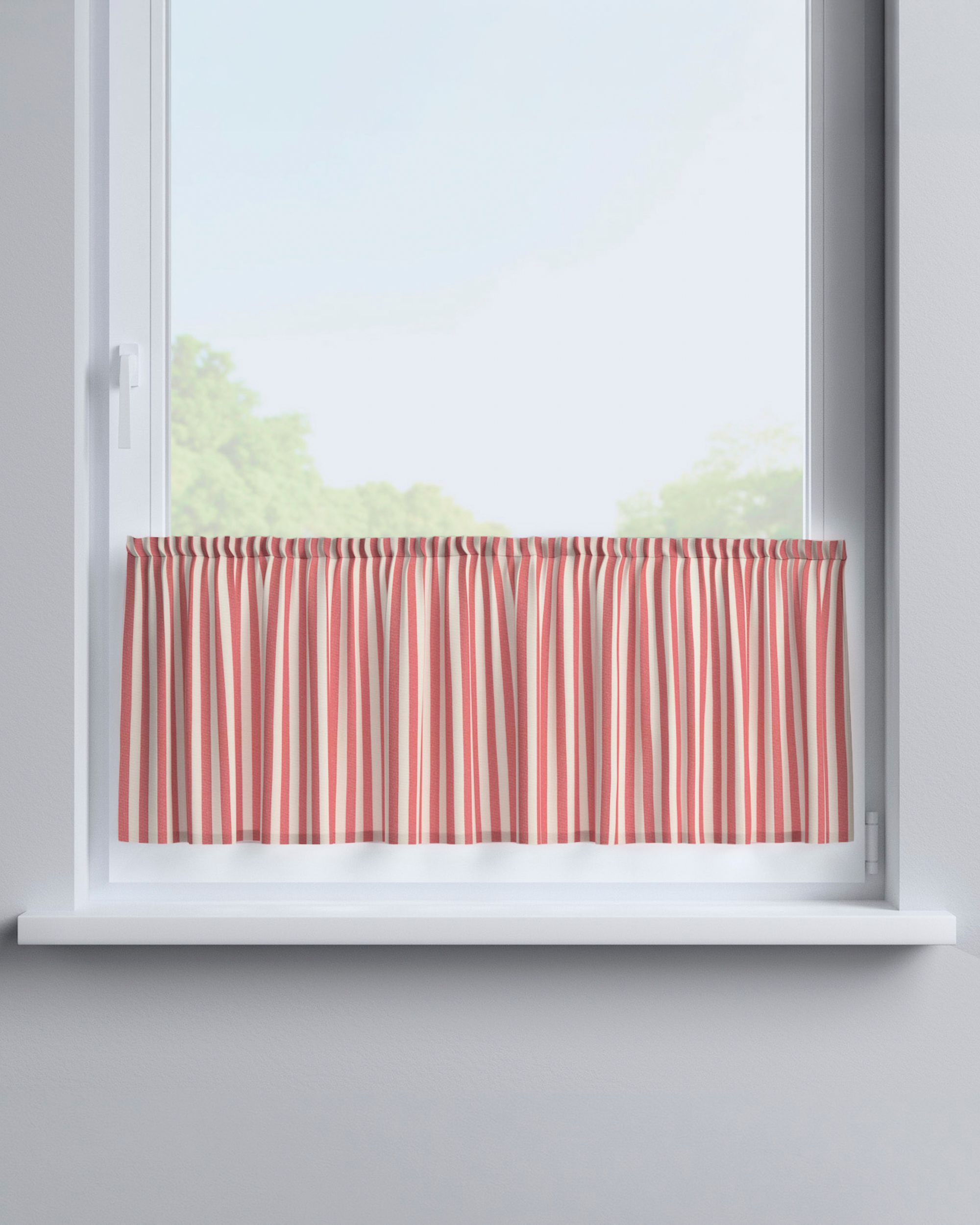 Slot valance product colour red fabric patterned (hover)