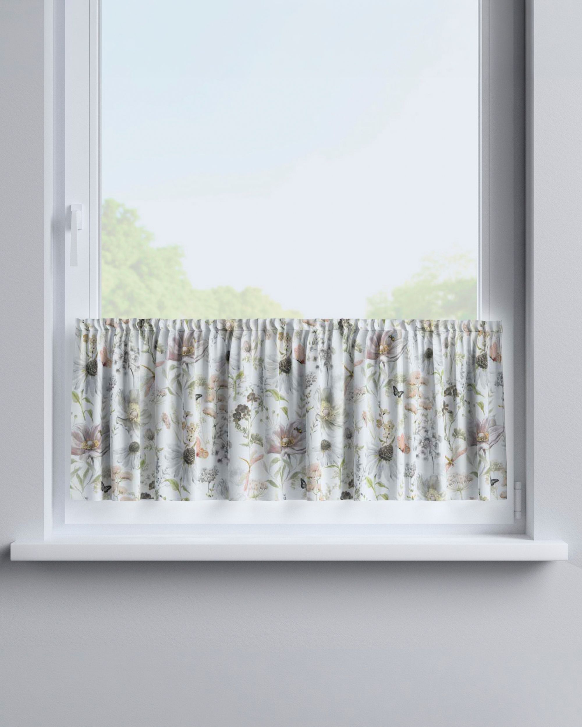 Slot valance product colour white fabric patterned (hover)