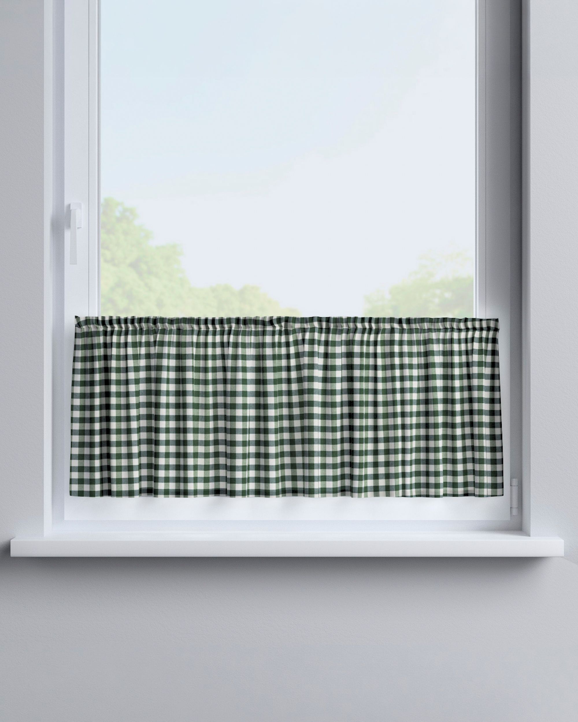 Slot valance product colour green fabric patterned (hover)