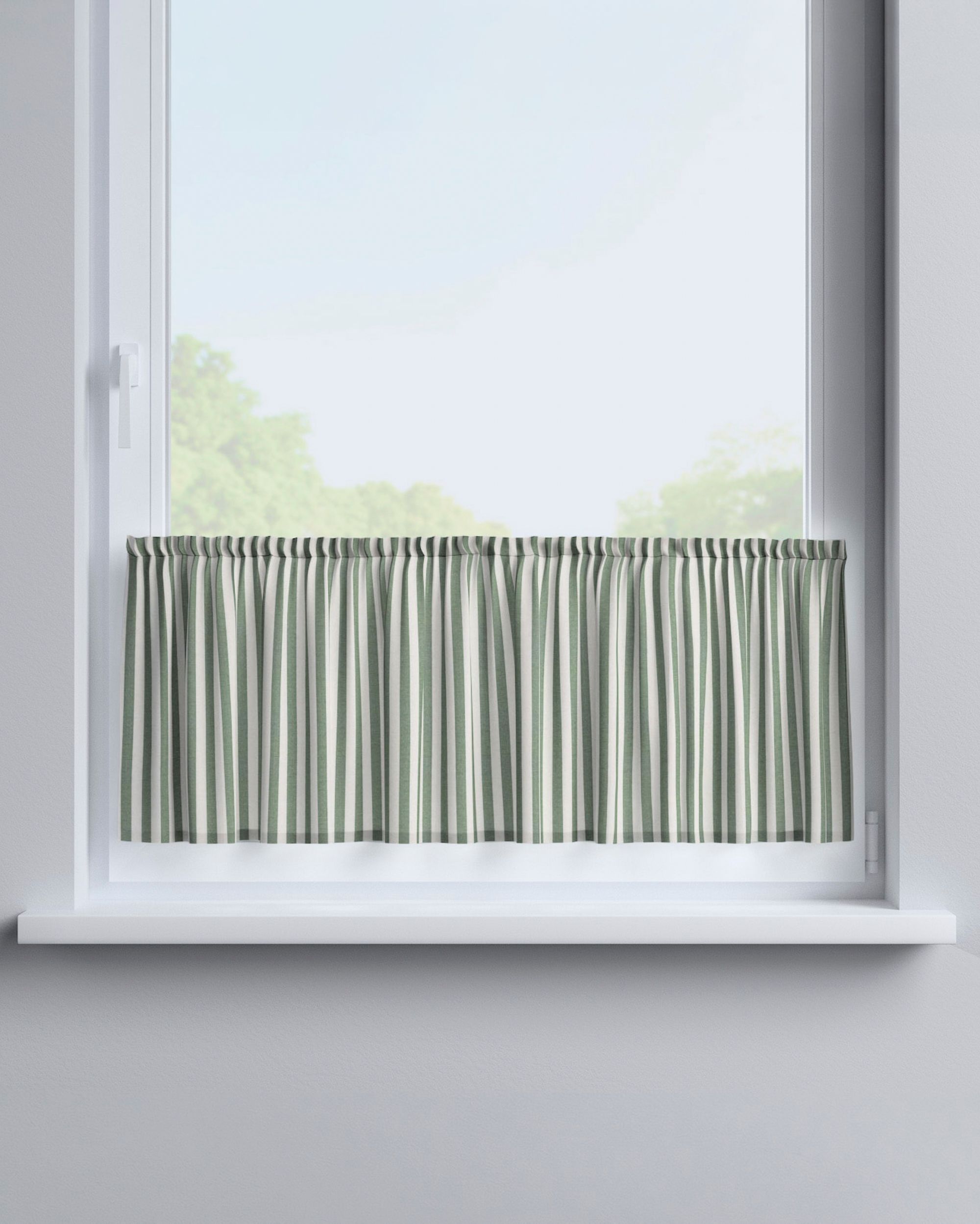 Slot valance product colour green fabric patterned (hover)