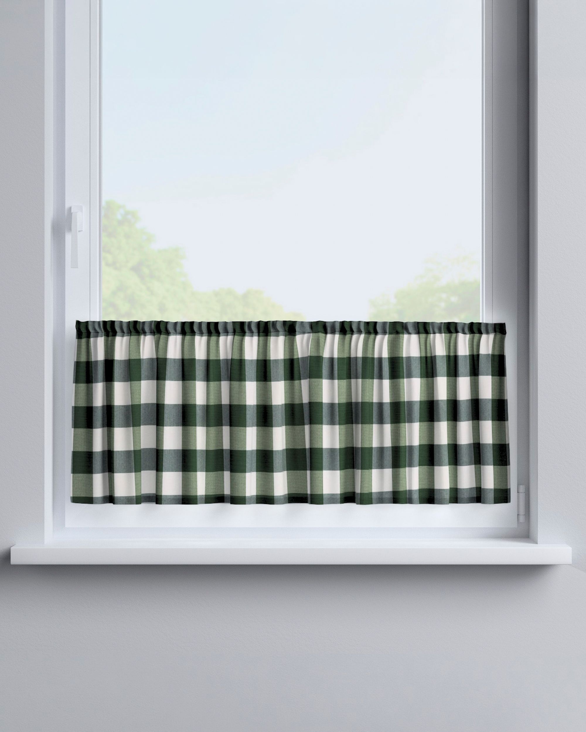 Slot valance product colour green fabric patterned (hover)