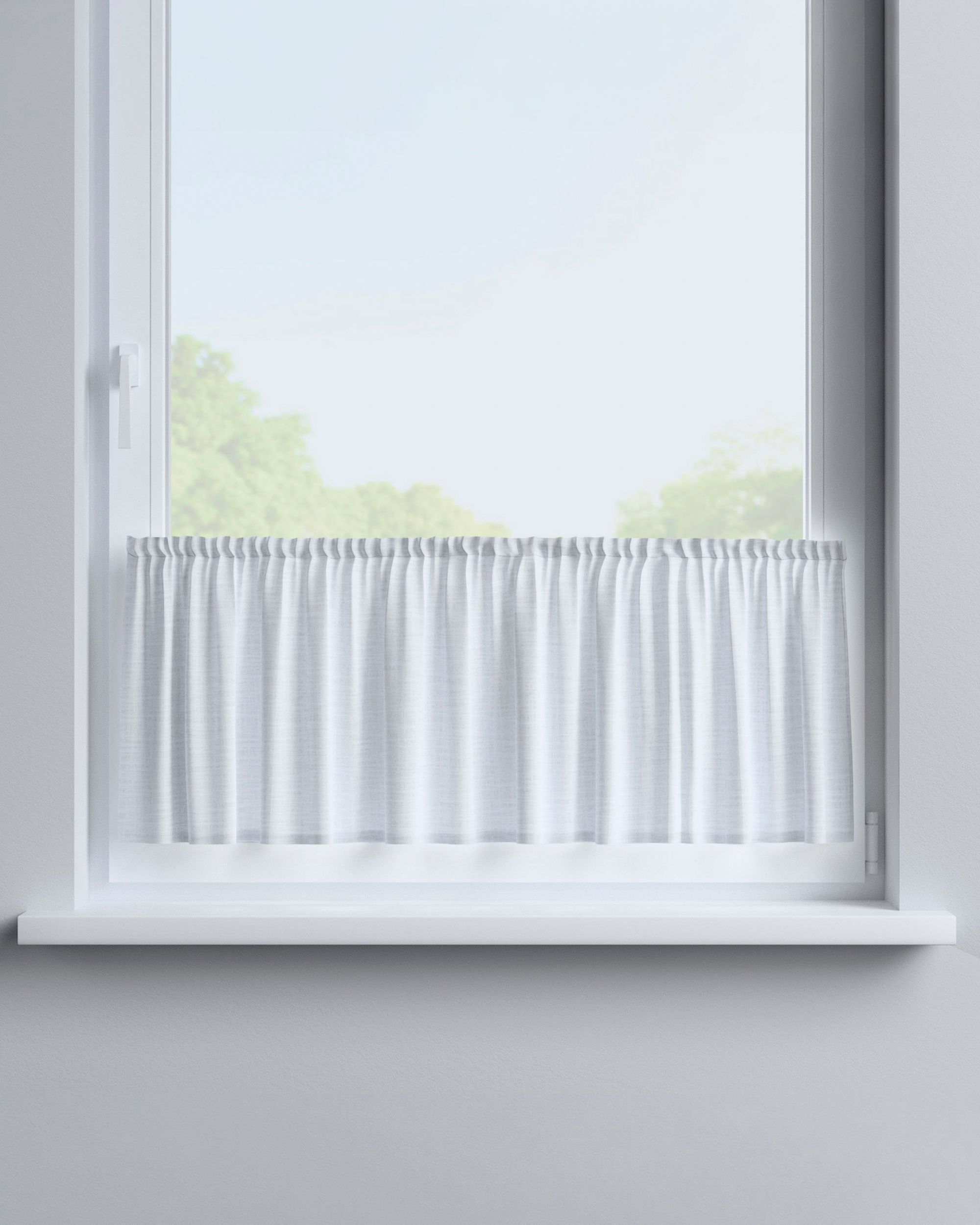 Slot valance product colour white fabric structured (hover)