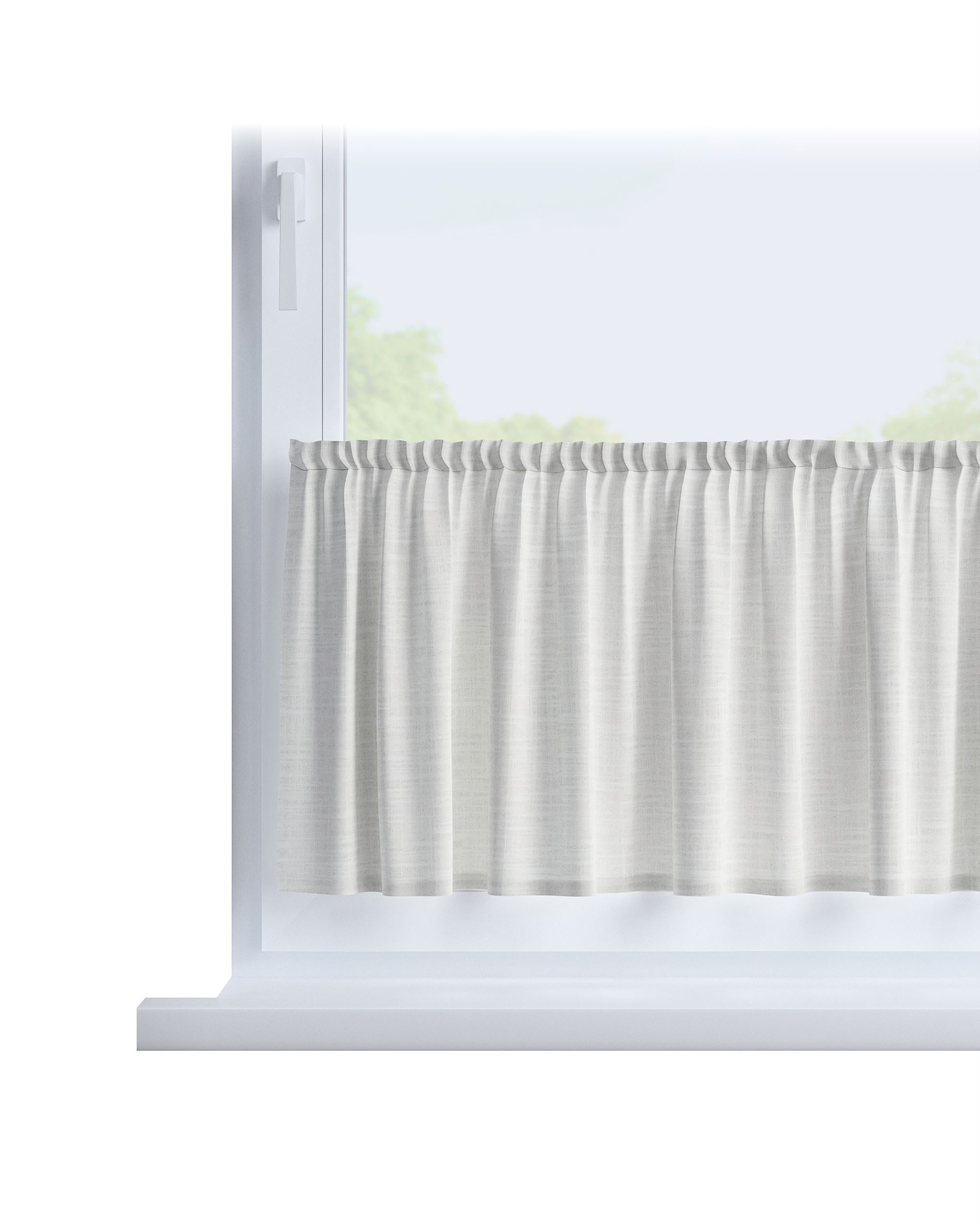 Slot valance product colour cream fabric structured