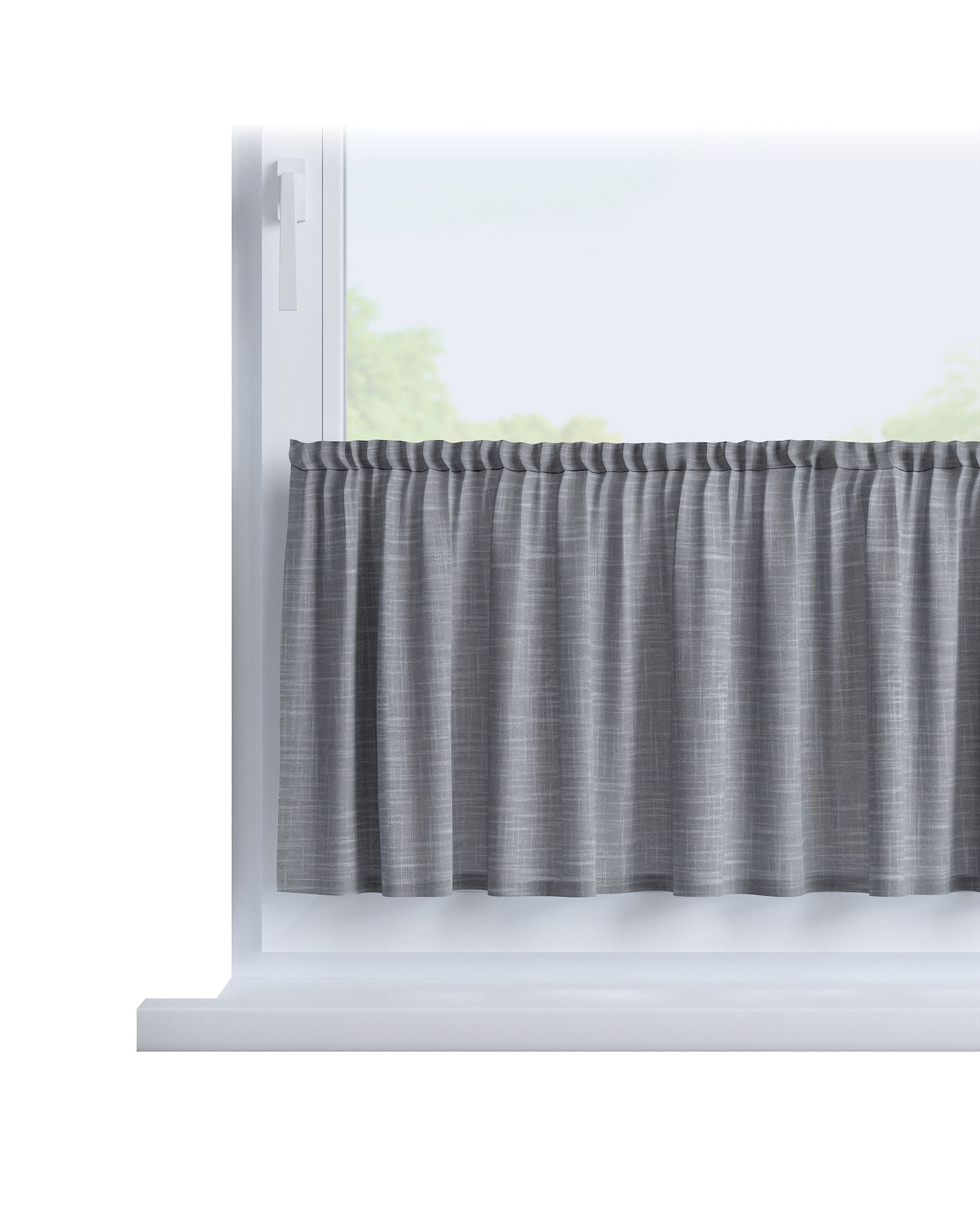 Slot valance product colour grey fabric structured