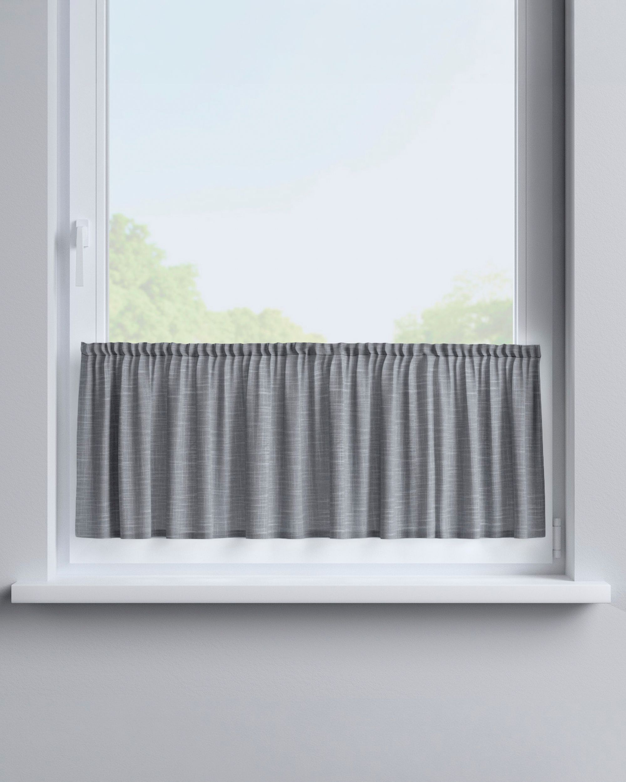 Slot valance product colour grey fabric structured (hover)