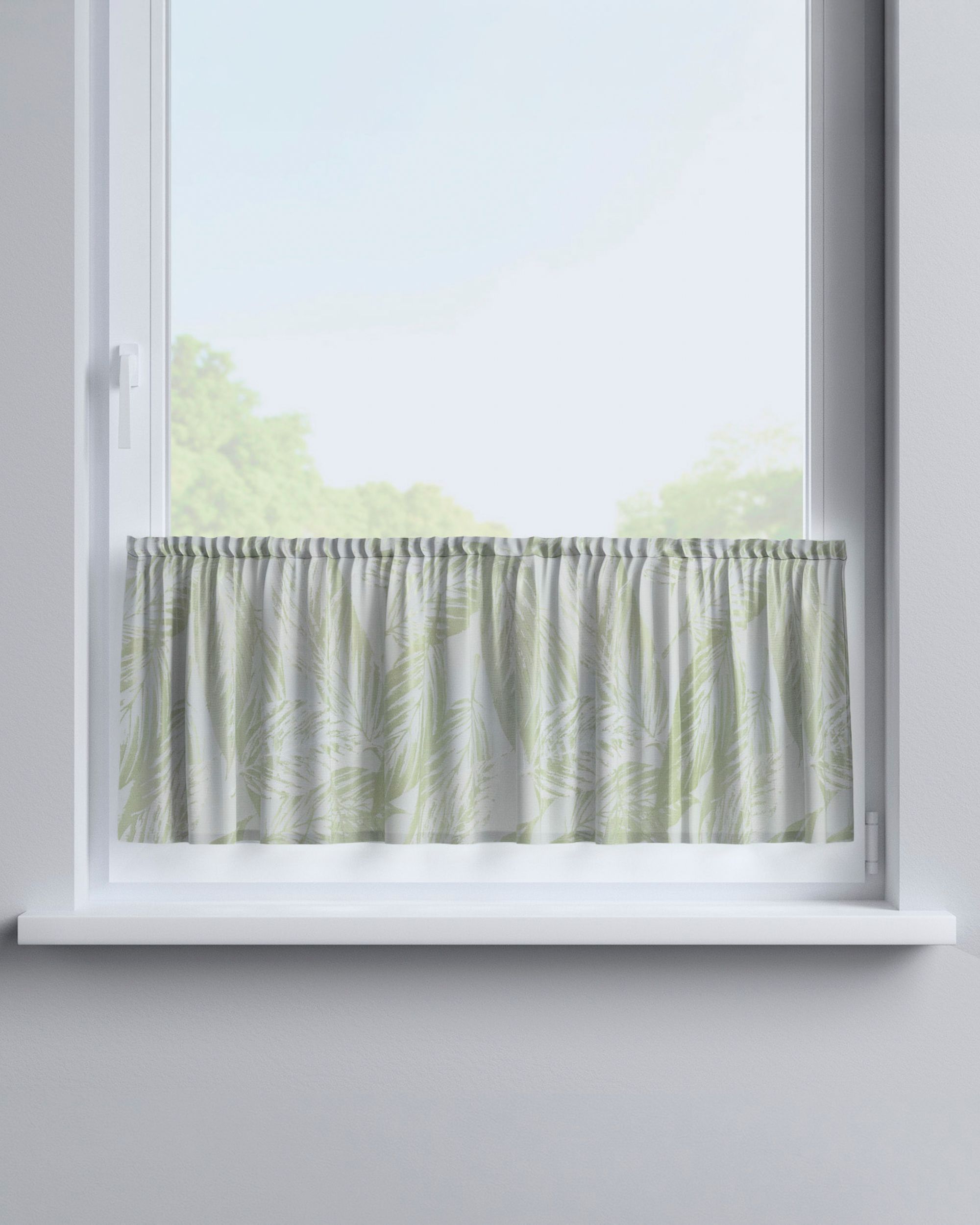Slot valance product colour green fabric gloss, structured, patterned (hover)
