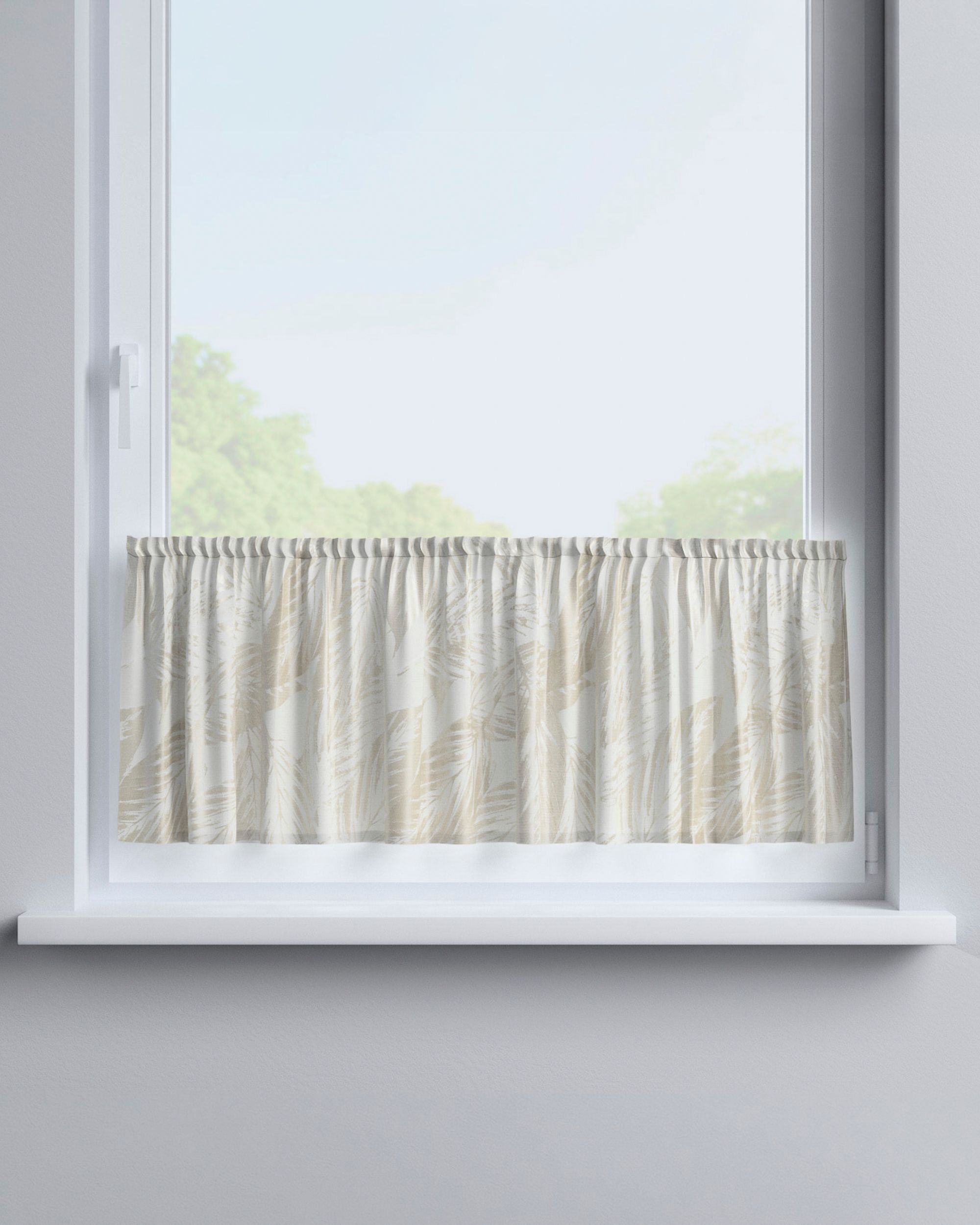 Slot valance product colour green fabric gloss, structured, patterned (hover)
