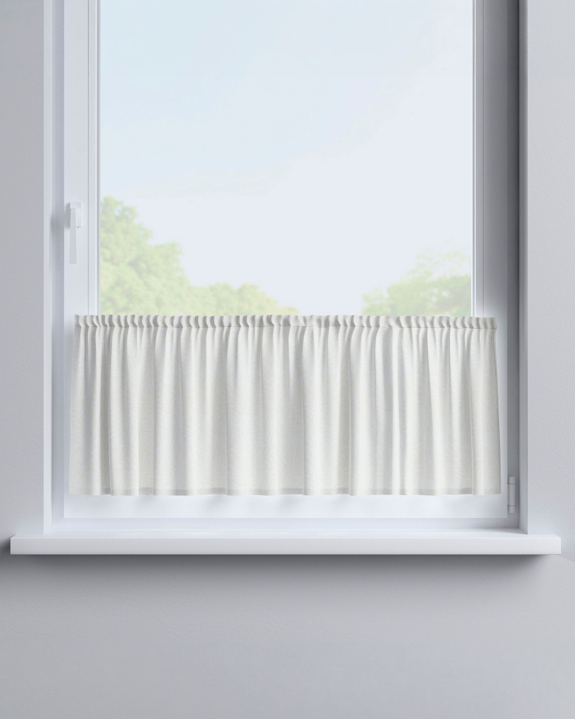Slot valance product colour cream fabric structured, patterned (hover)