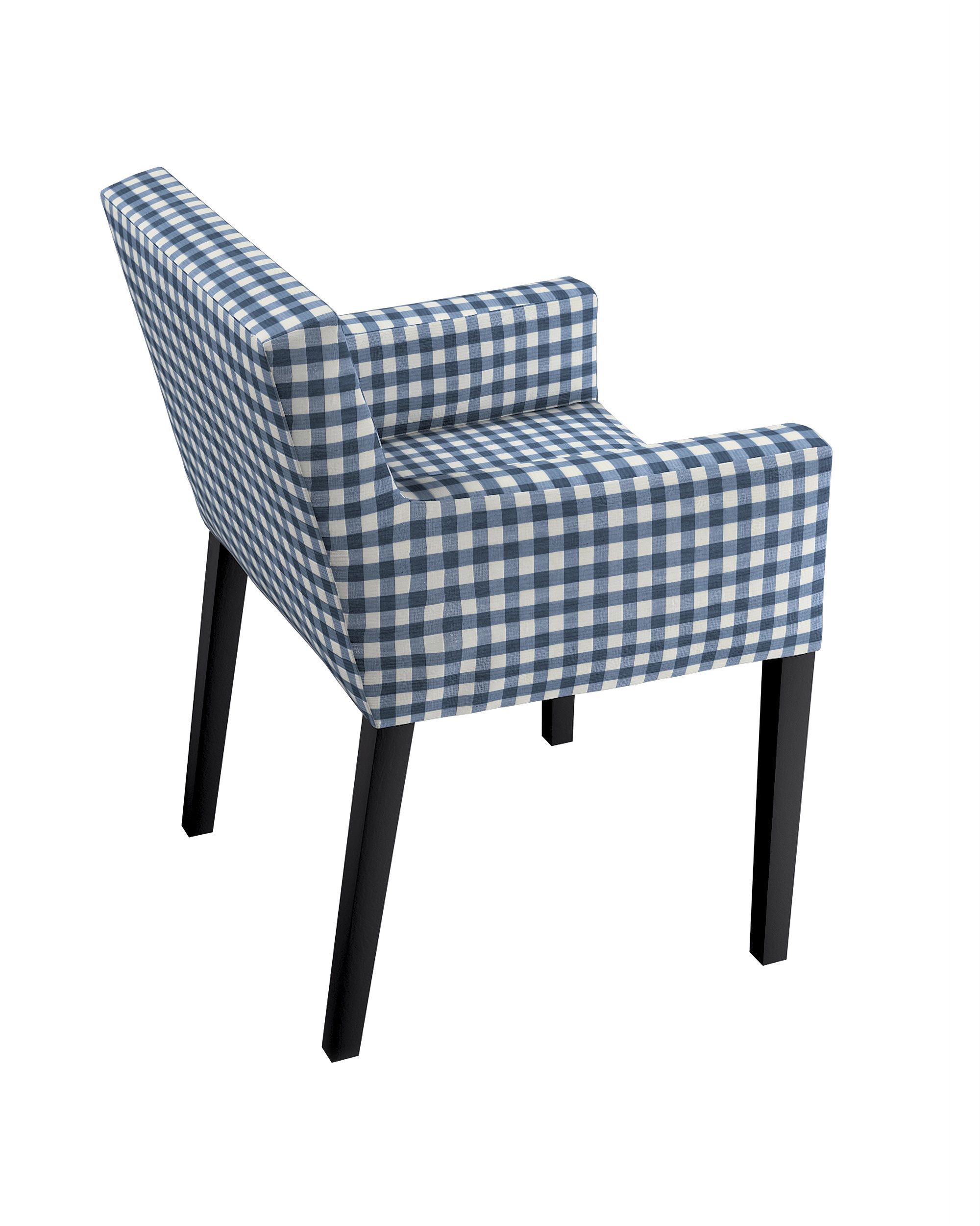 Nils chair cover product colour navy blue fabric patterned (hover)