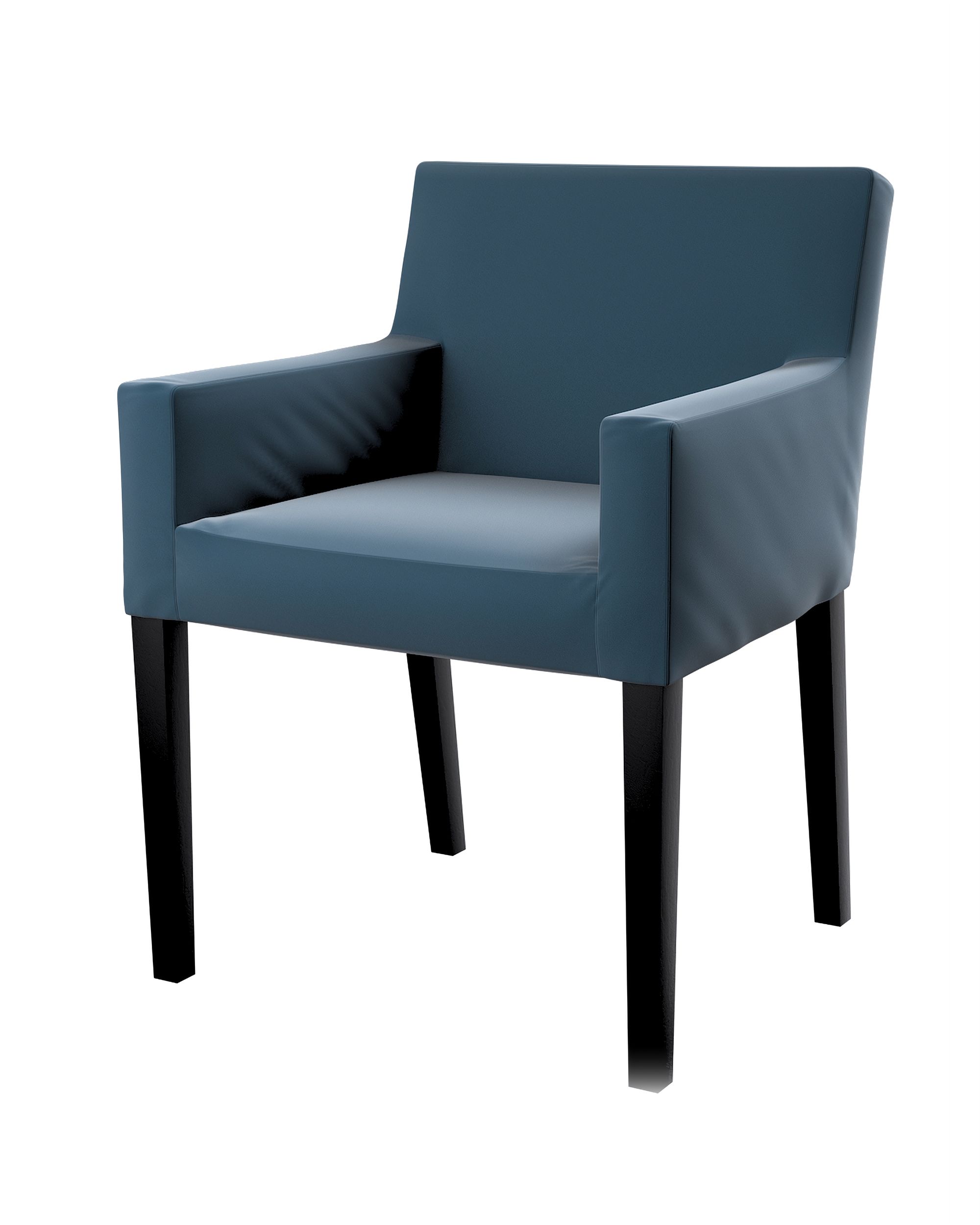 Nils chair cover product colour blue fabric gloss, velvet