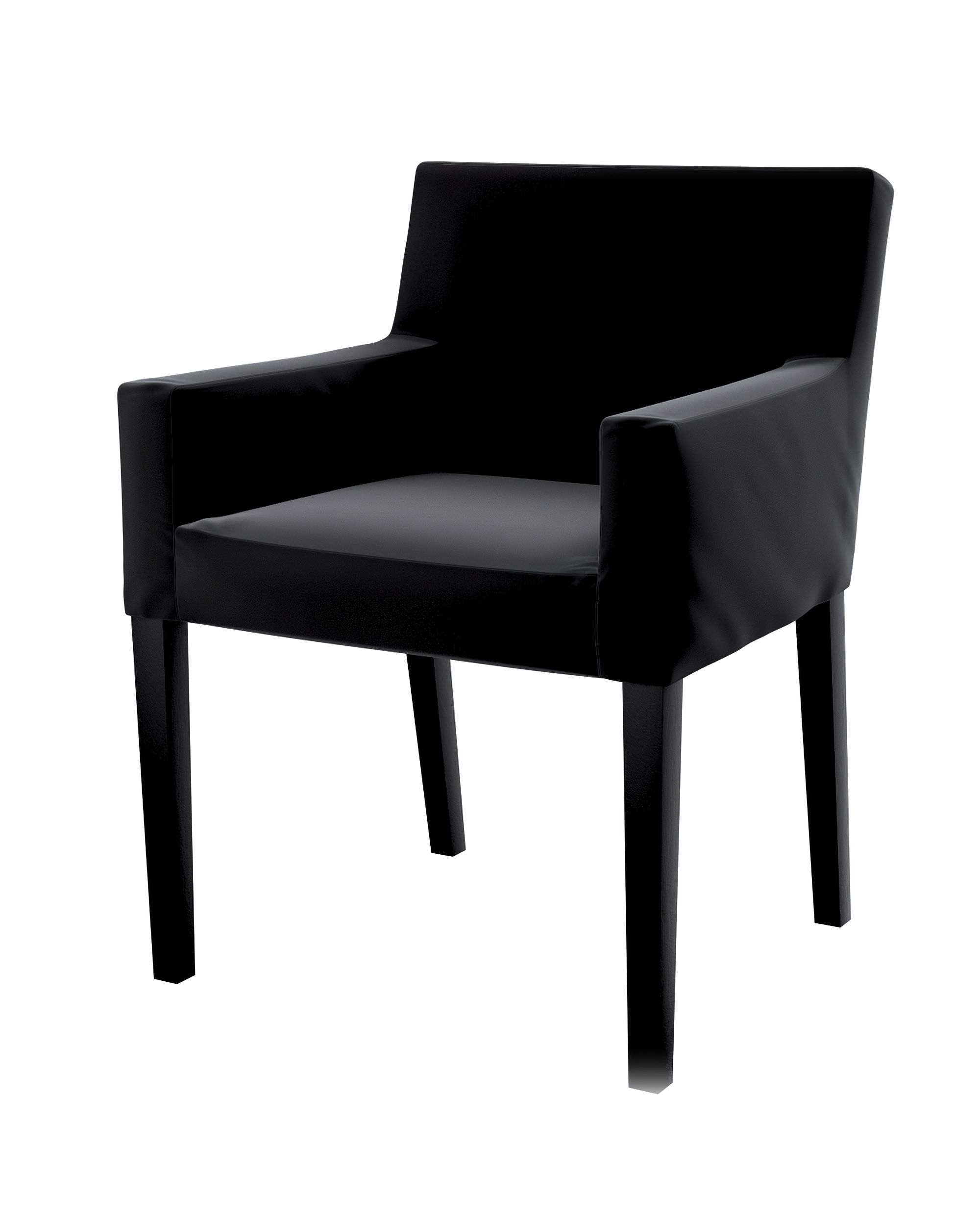 Nils chair cover product colour black fabric gloss, velvet