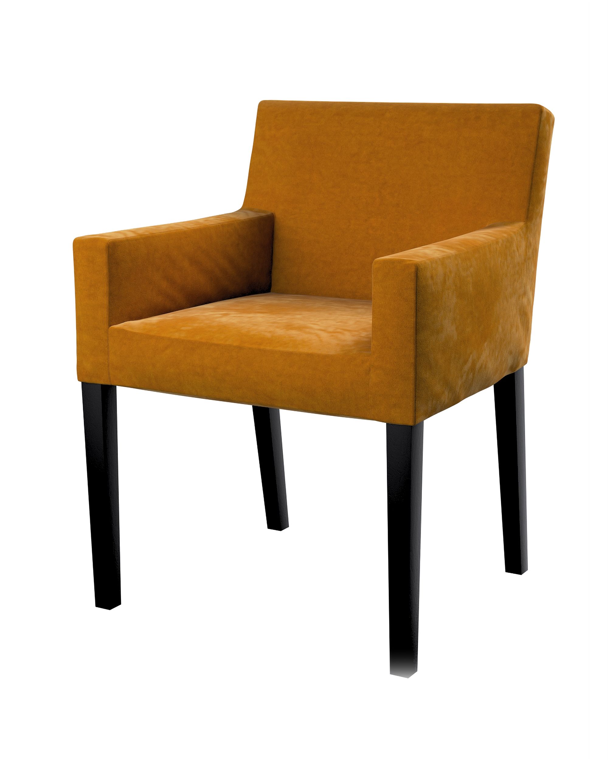 Nils chair cover product colour yellow fabric gloss, velvet