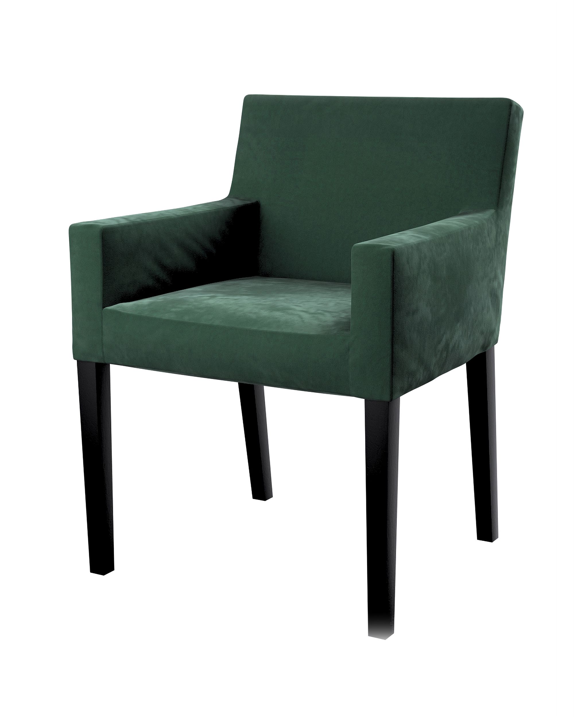 Nils chair cover product colour green fabric gloss, velvet