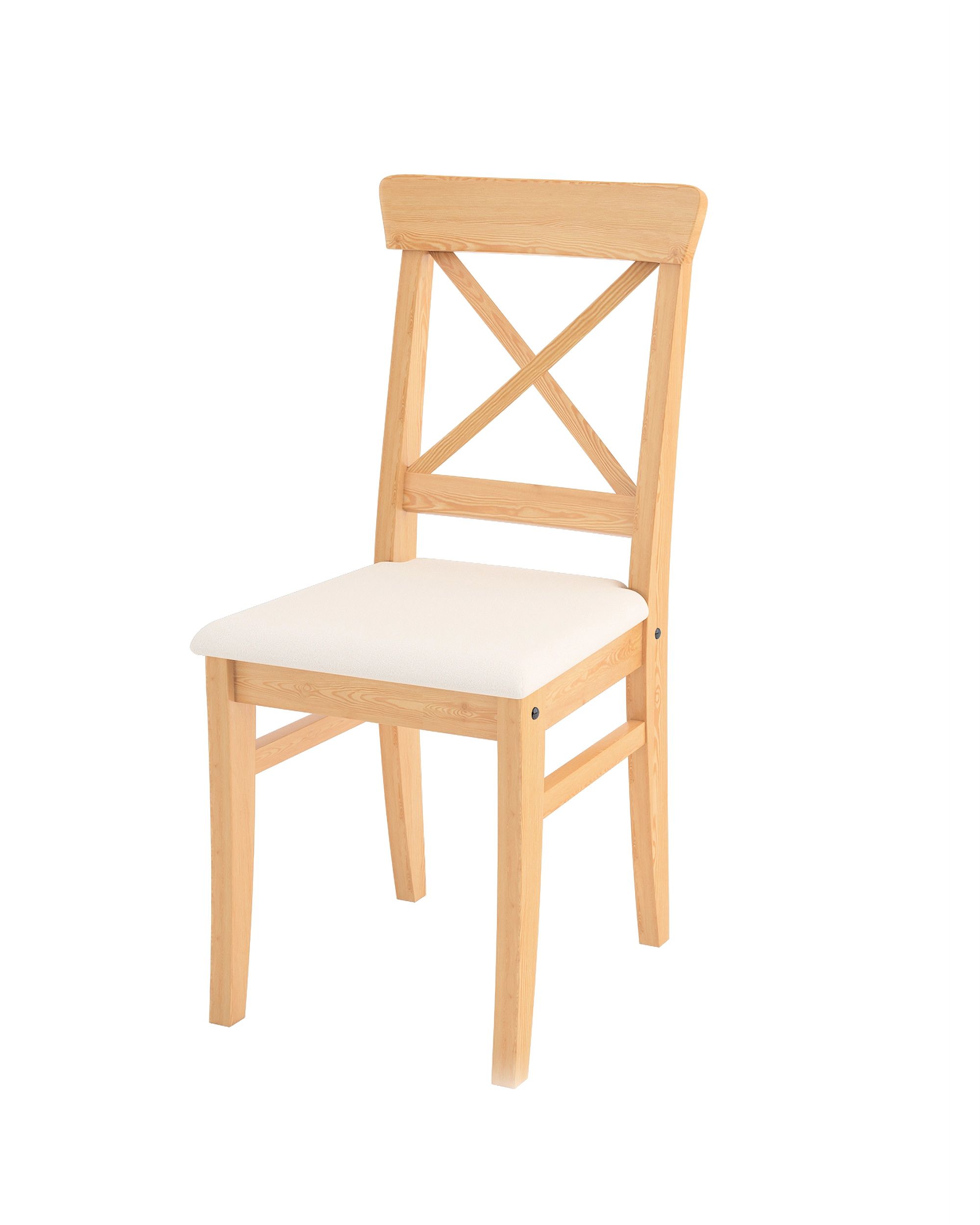 Cover for Ingolf chair with upholstered seat product colour beige fabric structured