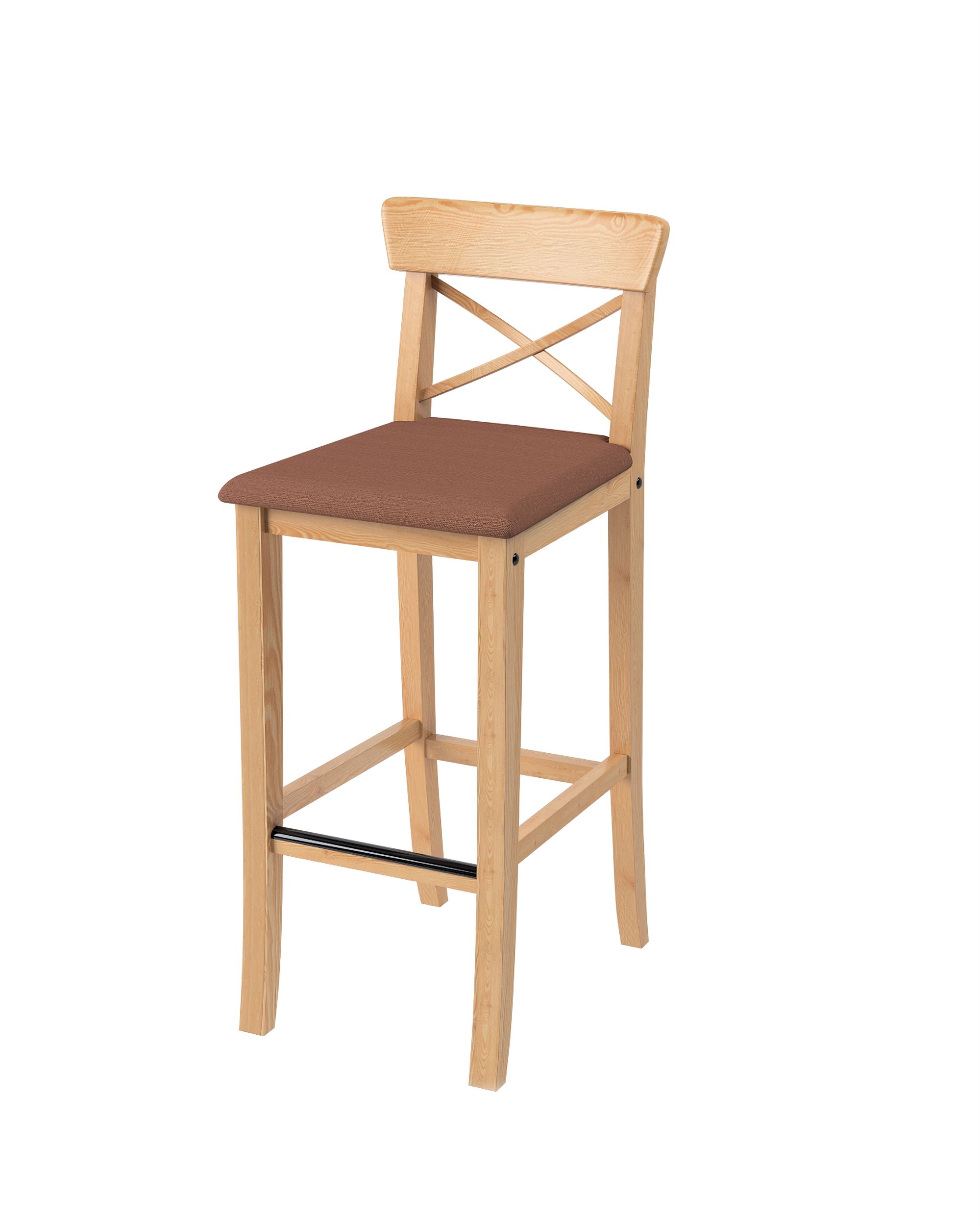 Cover for Ingolf bar chair with upholstered seat product colour brown