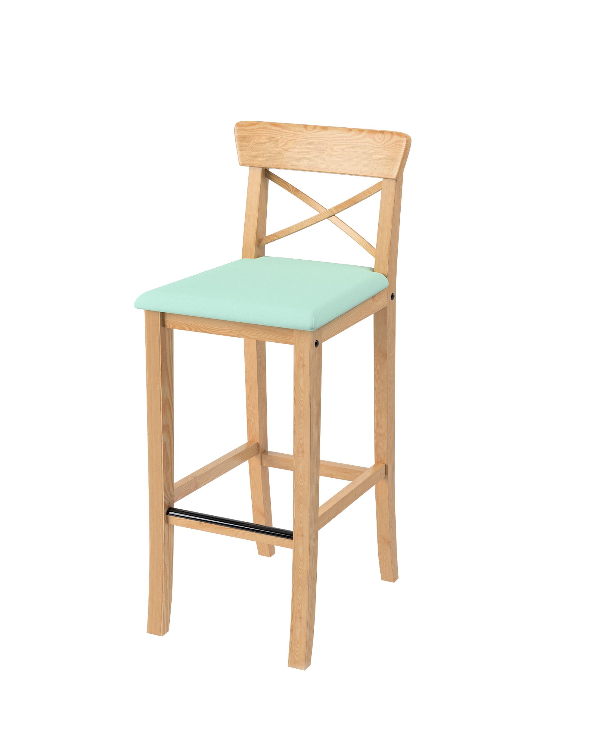 Cover for Ingolf bar chair with upholstered seat product colour green