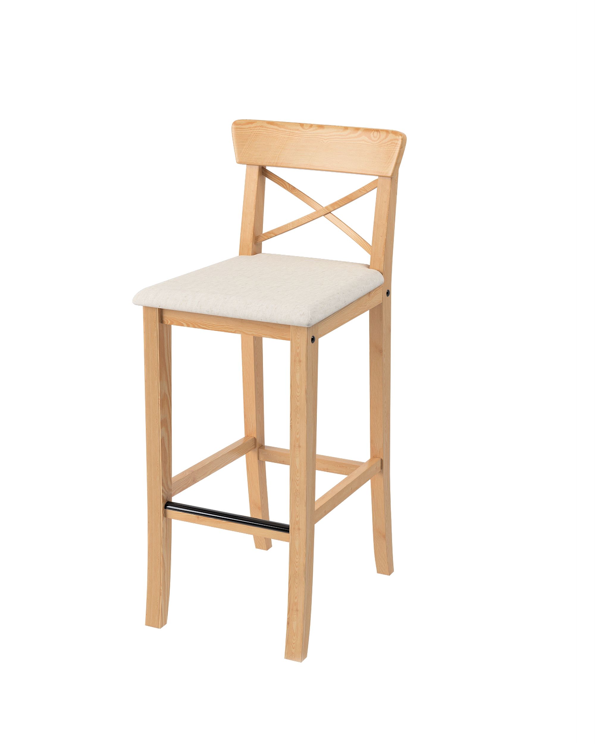 Cover for Ingolf bar chair with upholstered seat product colour beige