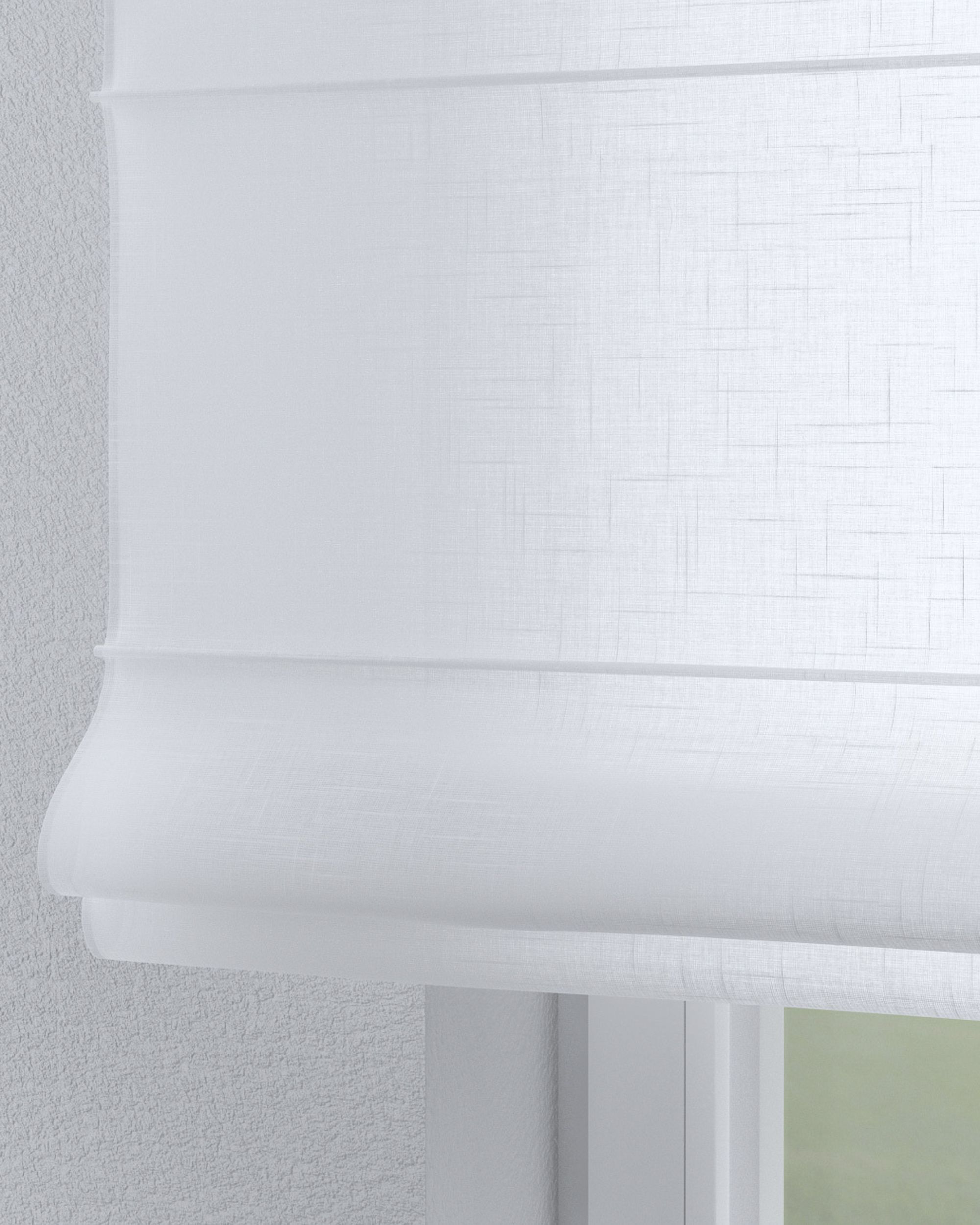 Torino slot Roman blind product colour white fabric semi-sheer, structured (hover)