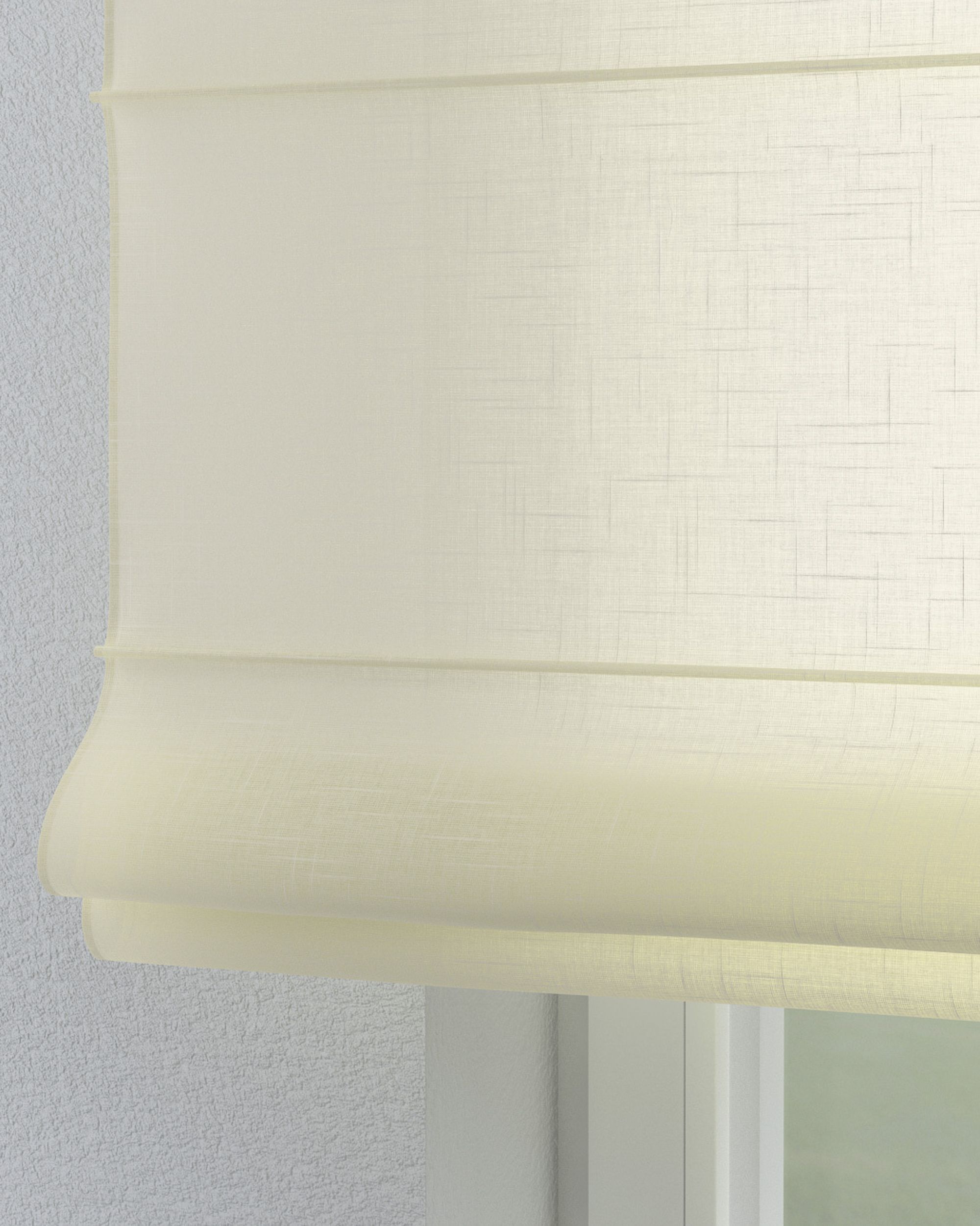 Torino slot Roman blind product colour cream fabric semi-sheer, structured (hover)