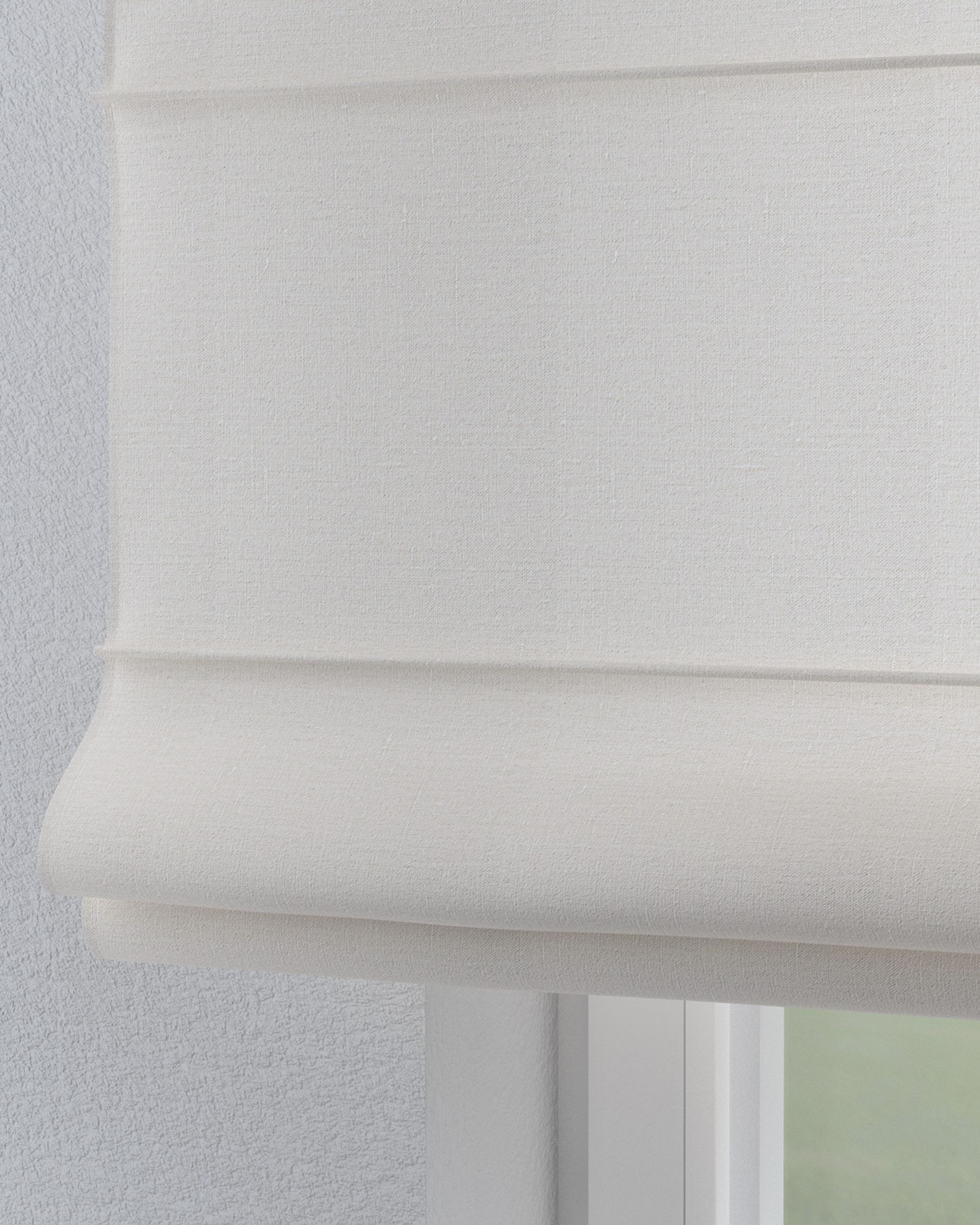 Torino slot Roman blind product colour white fabric semi-sheer, structured (hover)