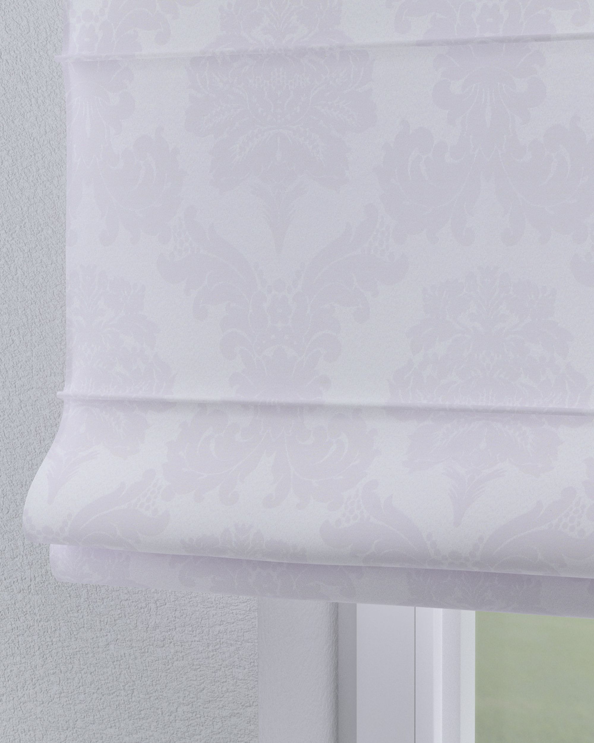 Torino slot Roman blind product colour white fabric gloss, structured, patterned (hover)
