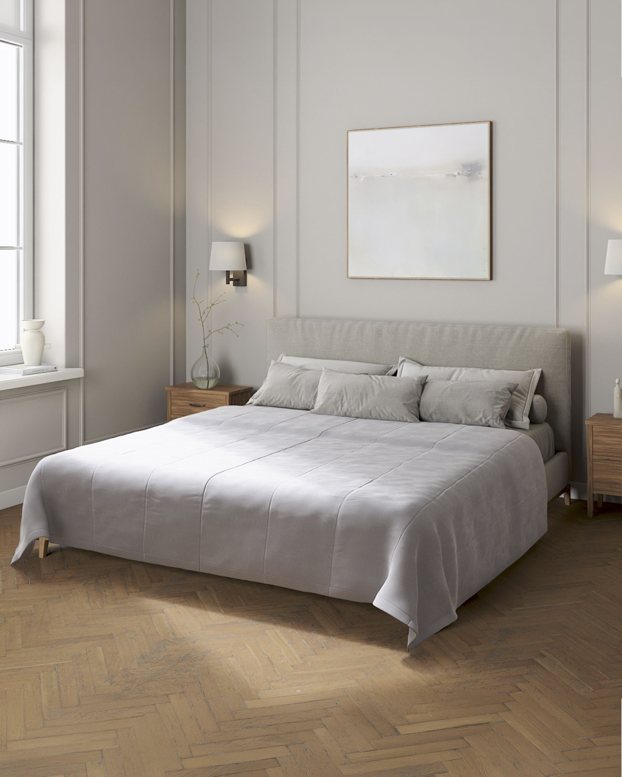 Velvet stripe quilted throw product colour grey fabric gloss, velvet