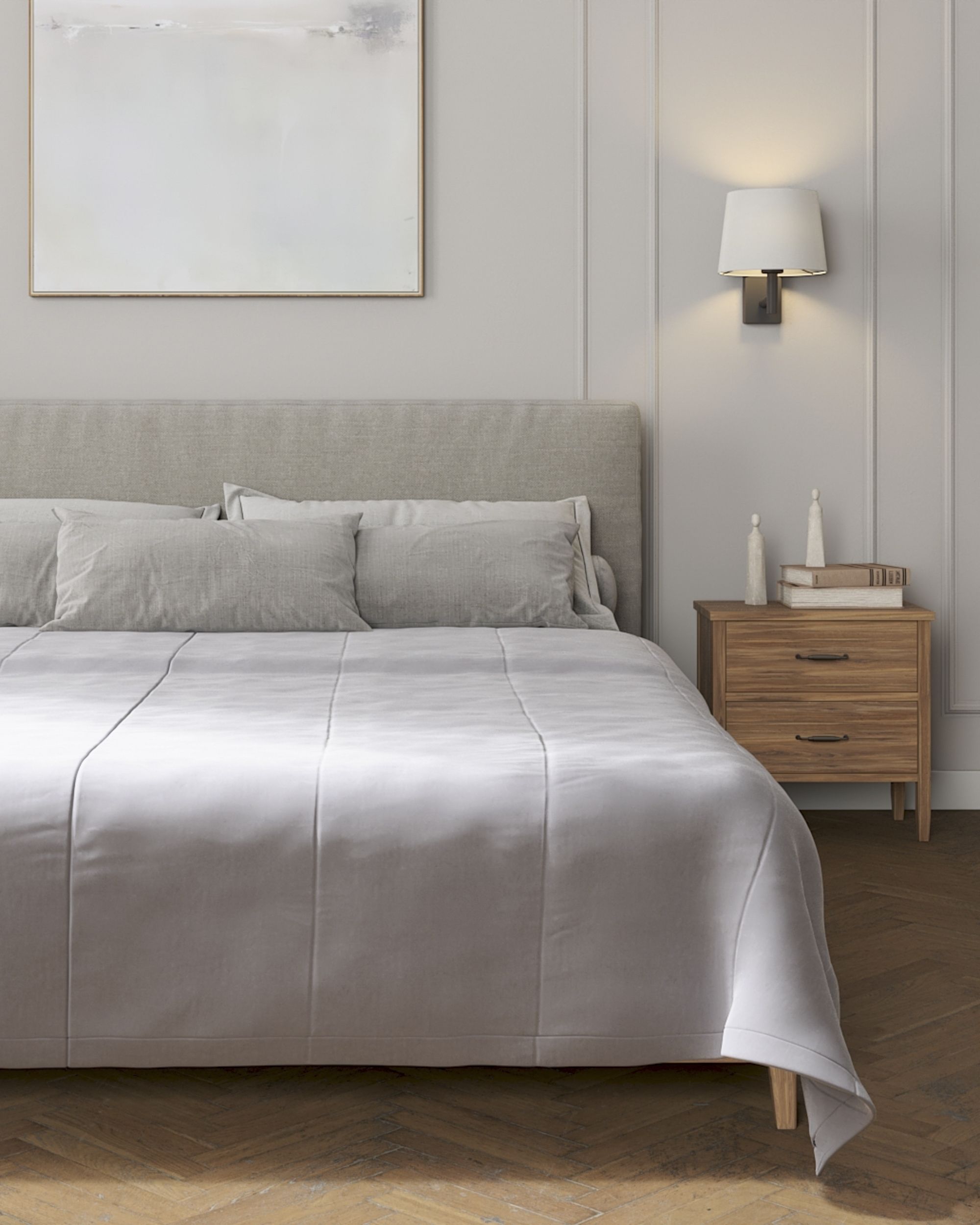 Velvet stripe quilted throw product colour grey fabric gloss, velvet (hover)