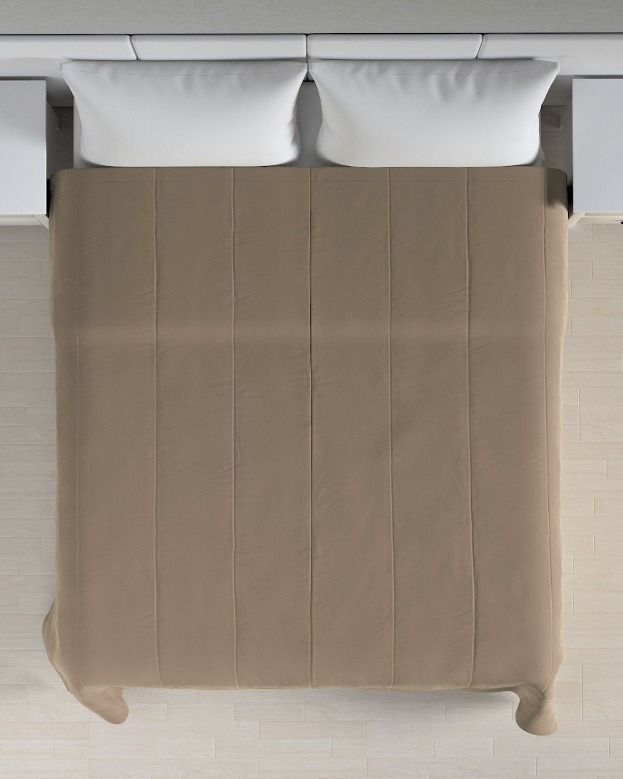Velvet stripe quilted throw product colour beige fabric gloss, velvet (hover)