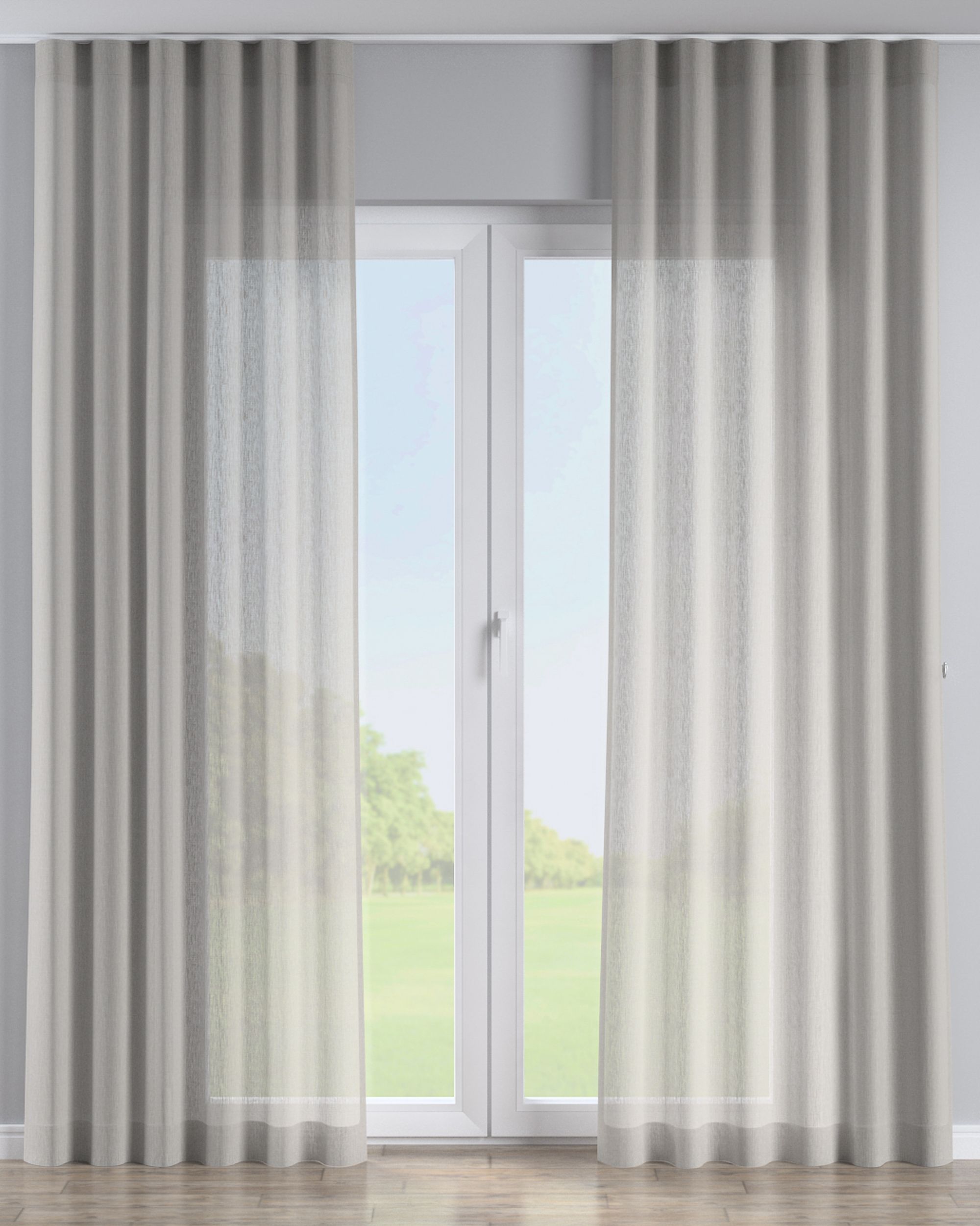 Wave Curtain product colour beige fabric semi-sheer, structured