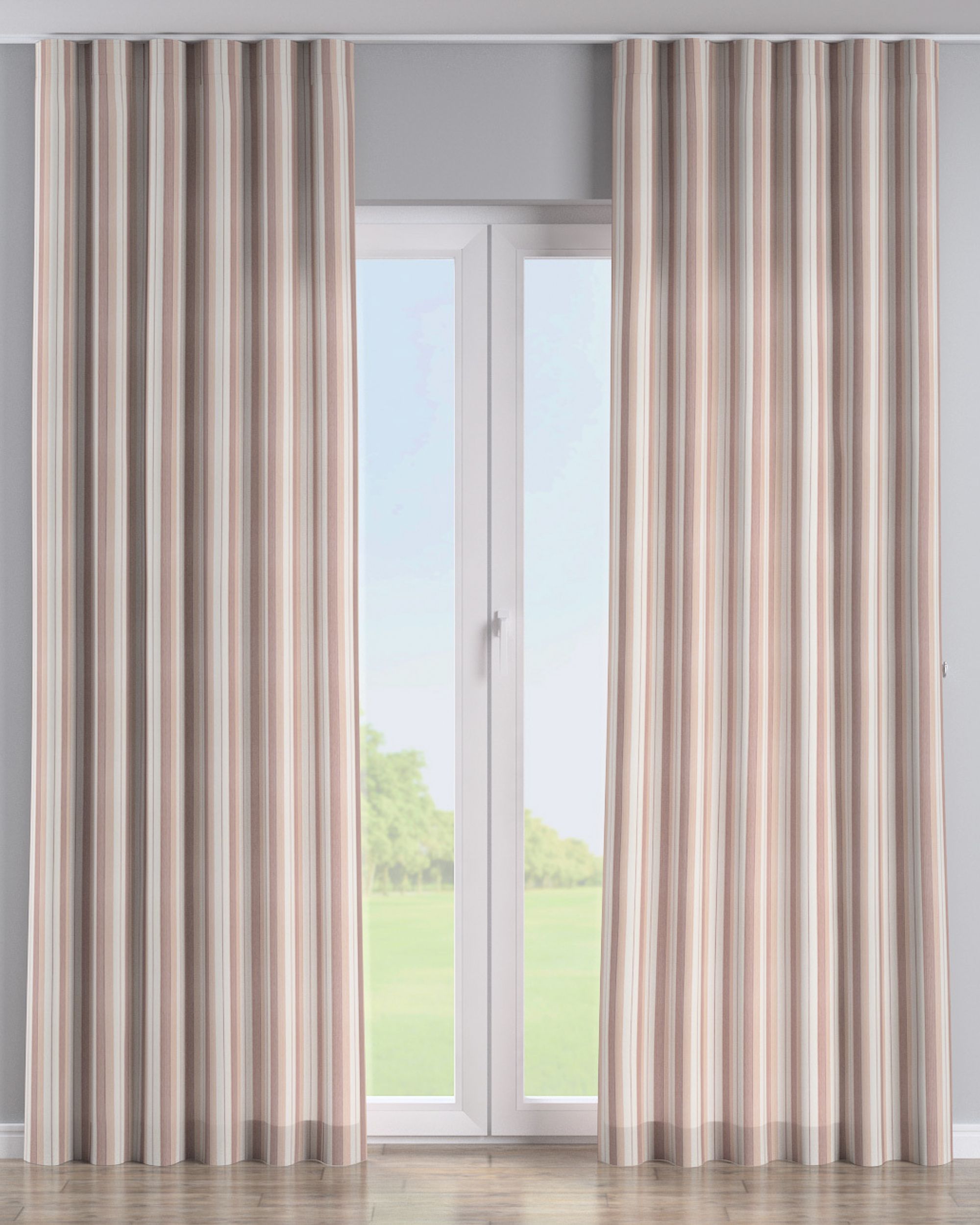 Wave Curtain product colour red fabric structured, patterned