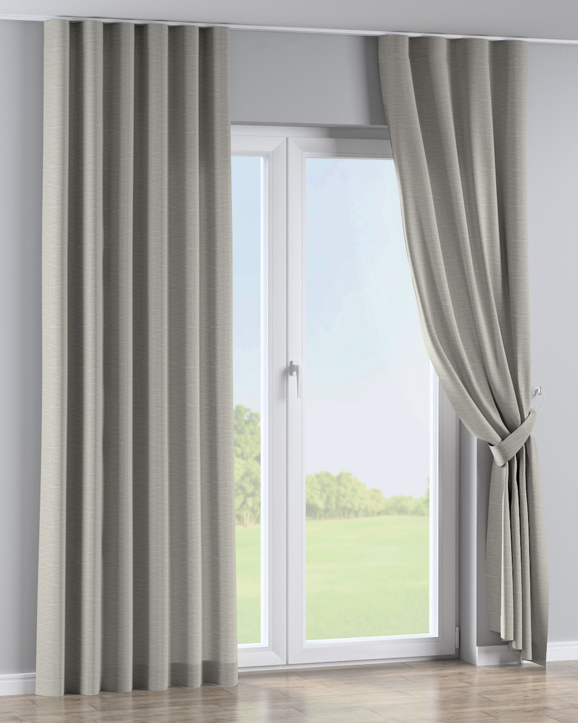 Wave Curtain product colour beige fabric structured (hover)