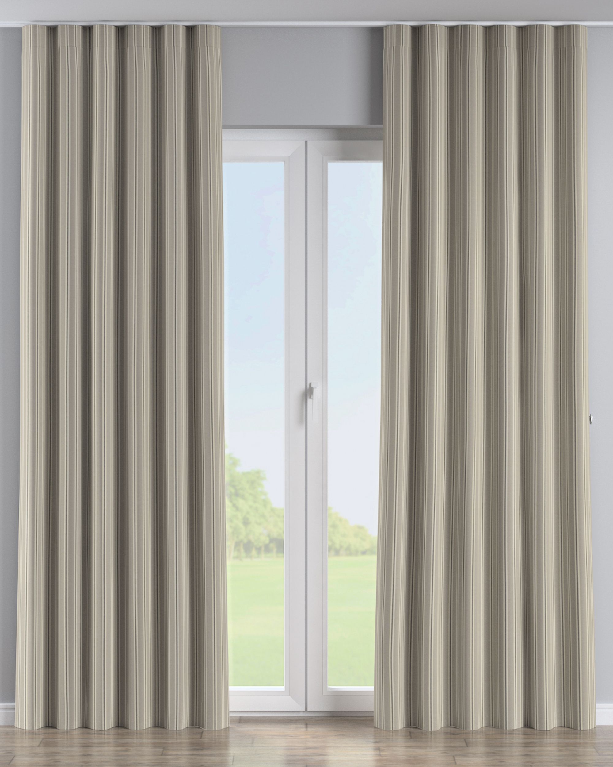 Wave Curtain product colour beige fabric structured, patterned