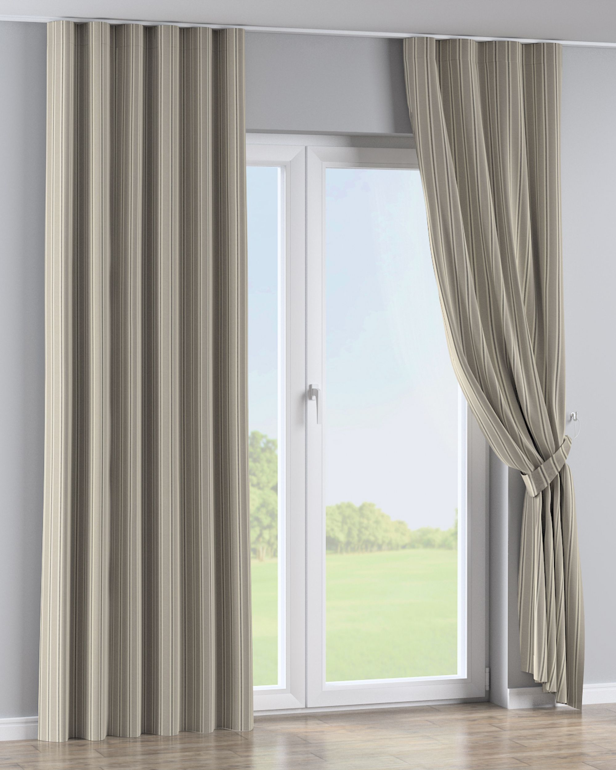 Wave Curtain product colour beige fabric structured, patterned (hover)