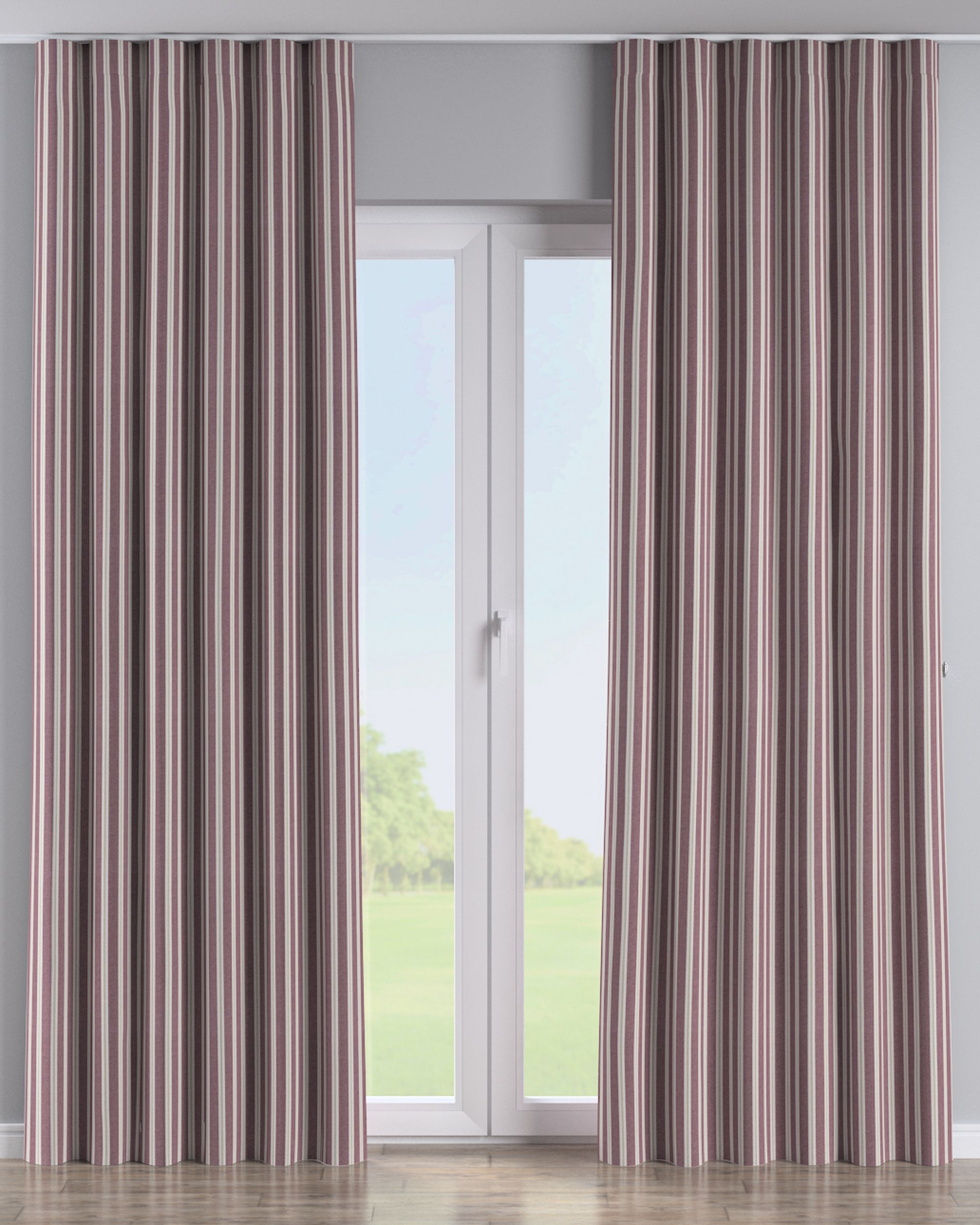 Wave Curtain product colour red fabric structured, patterned