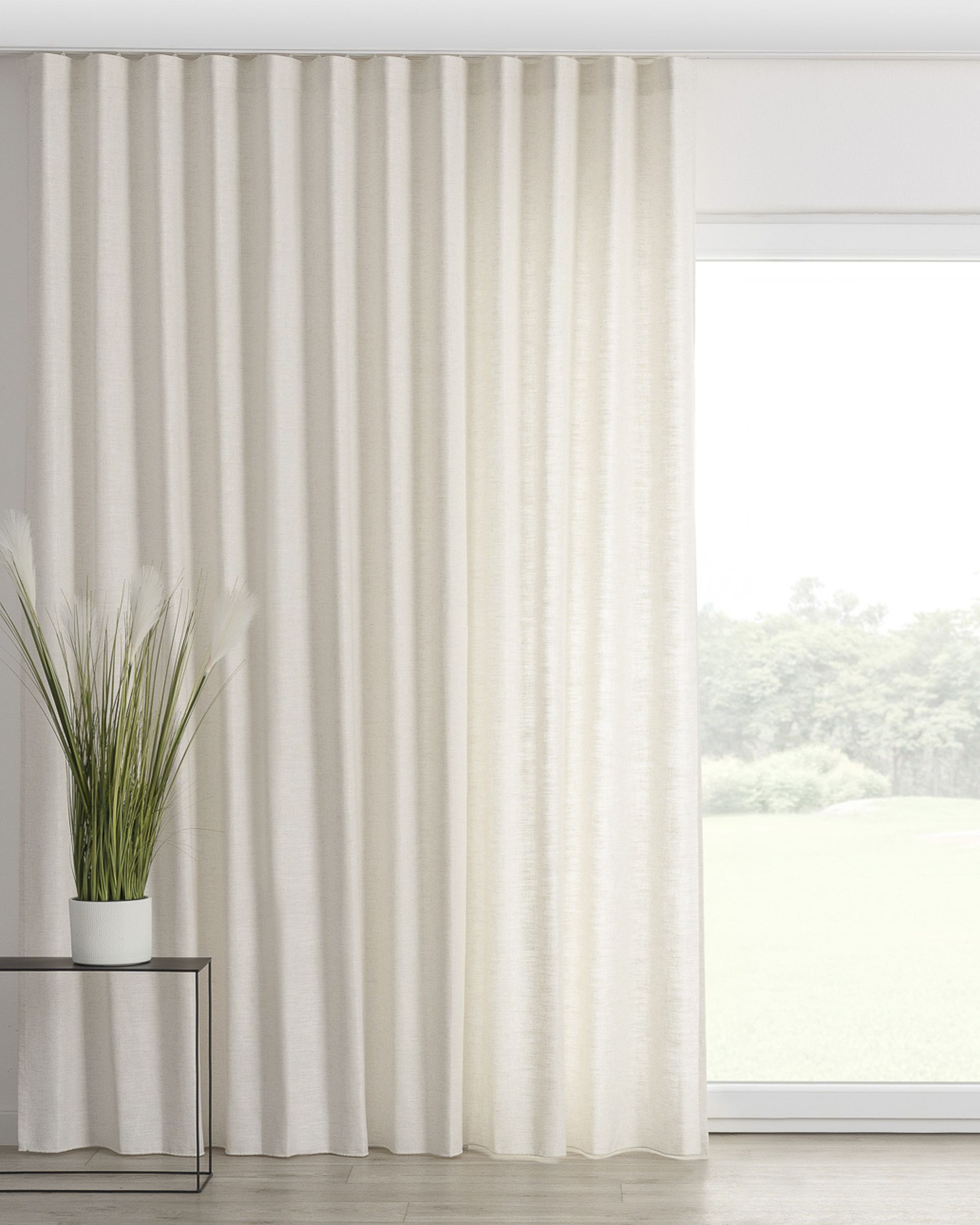 Wave Curtain product colour cream fabric structured