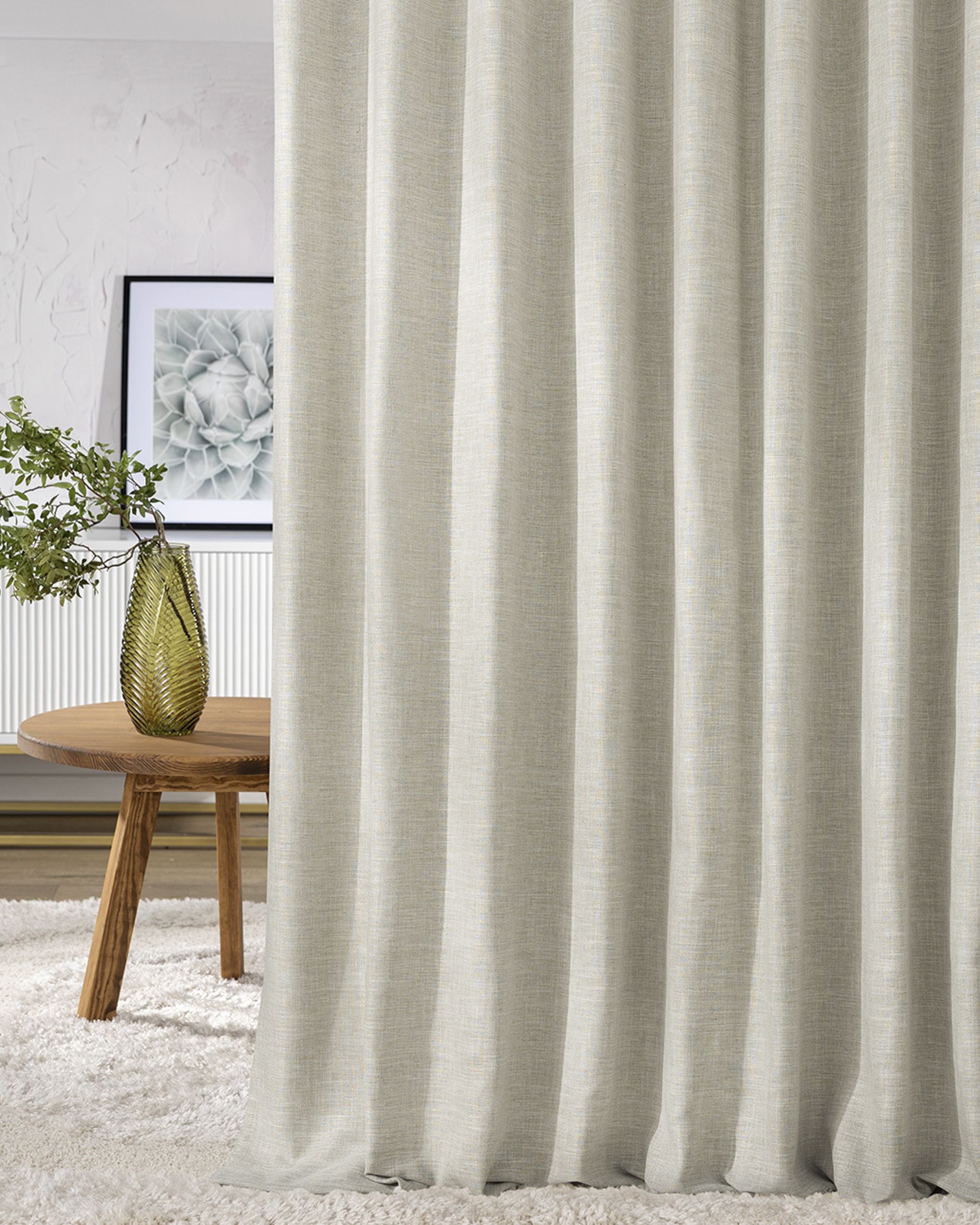 Wave Curtain product colour grey fabric structured (hover)