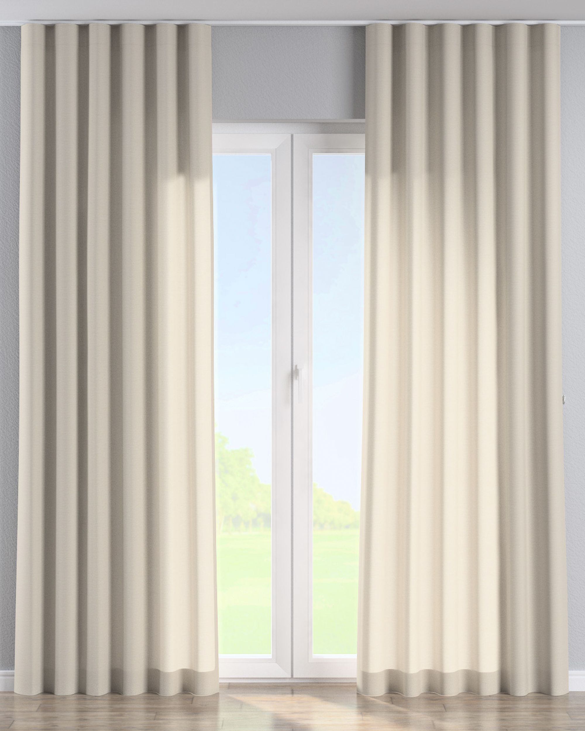 Wave Curtain product colour beige fabric semi-sheer, structured