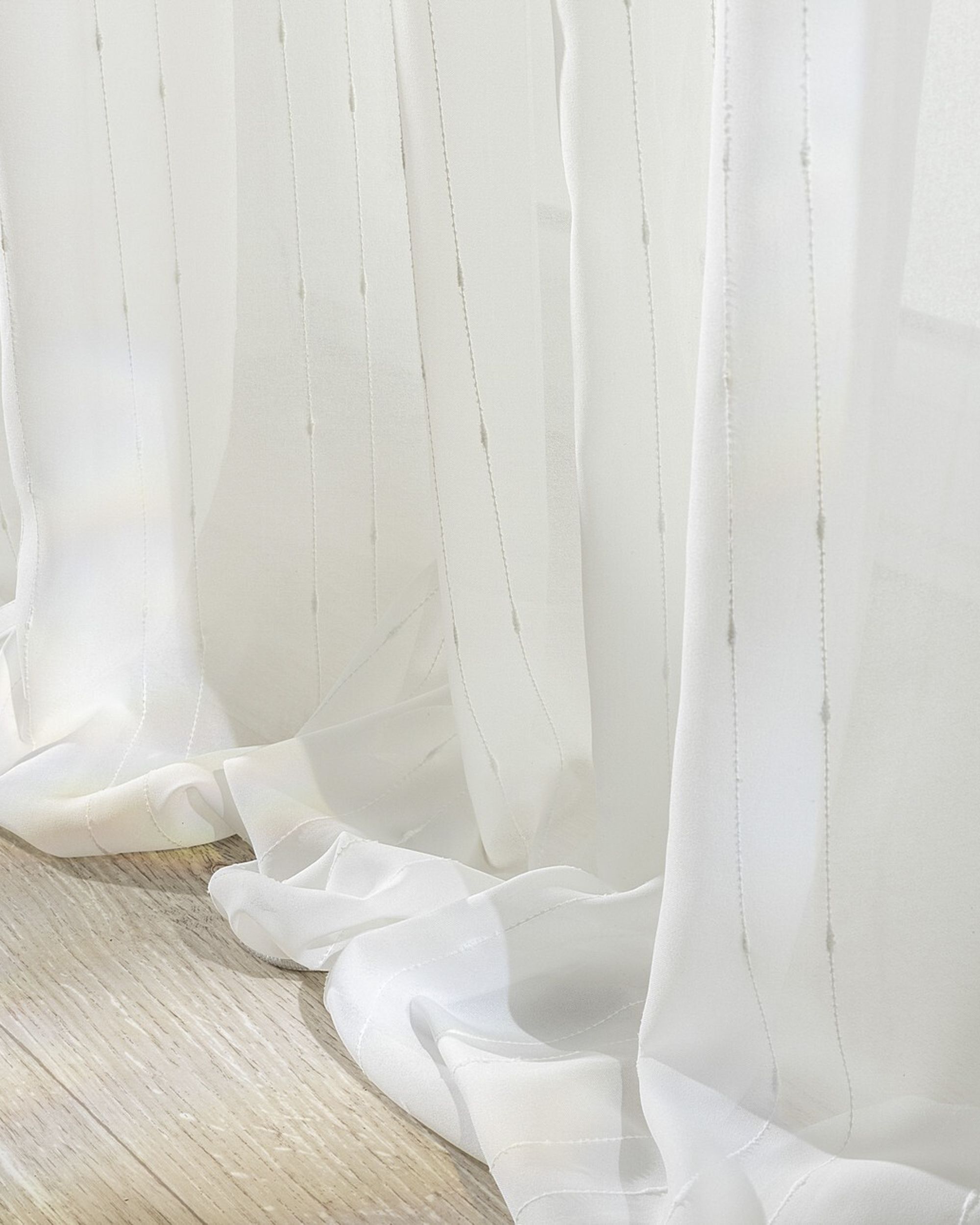 Double pinch pleat curtain product colour cream fabric semi-sheer, structured, patterned